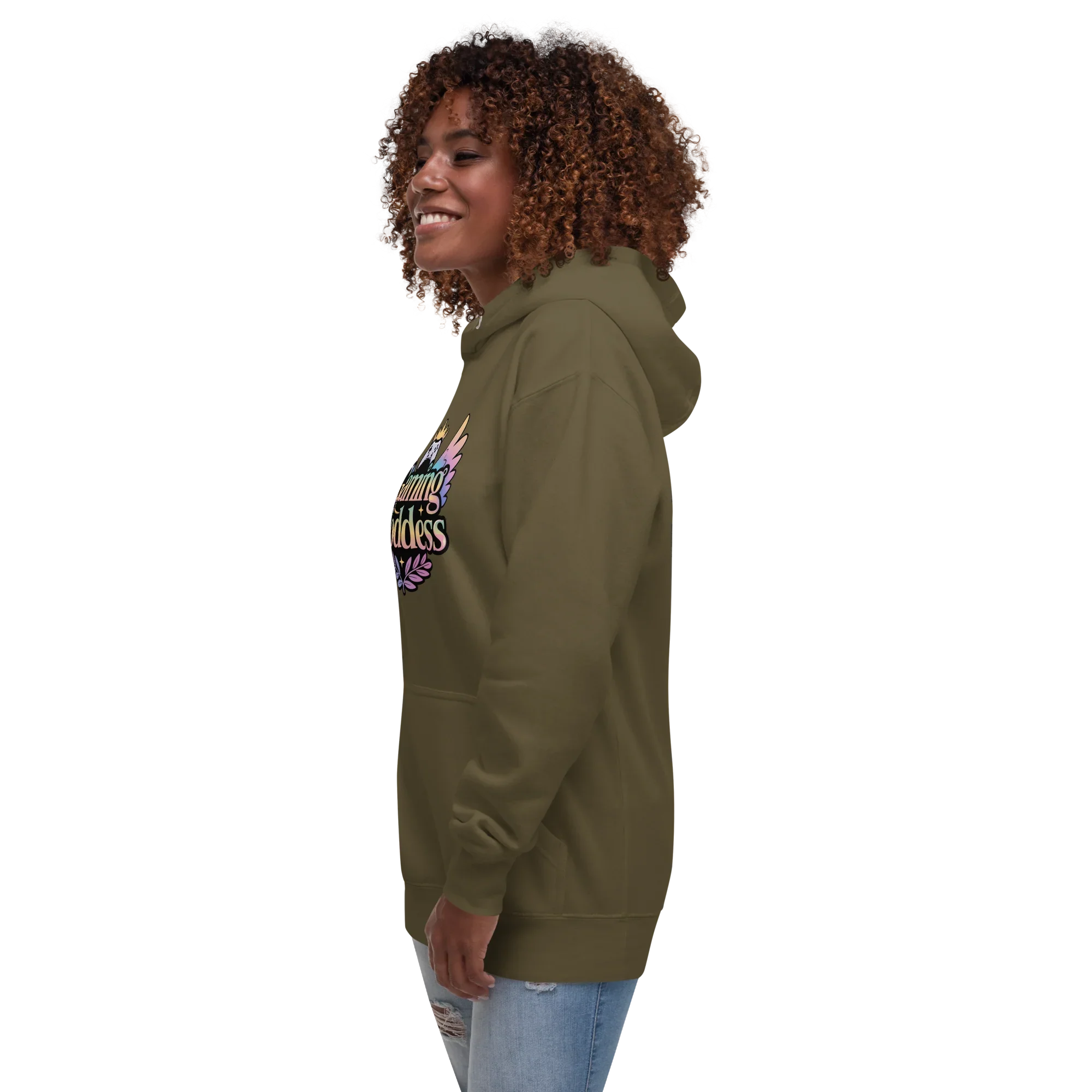 Gaming Goddess Hoodie – Pastel Wings & Crown Design for Women - RaZits