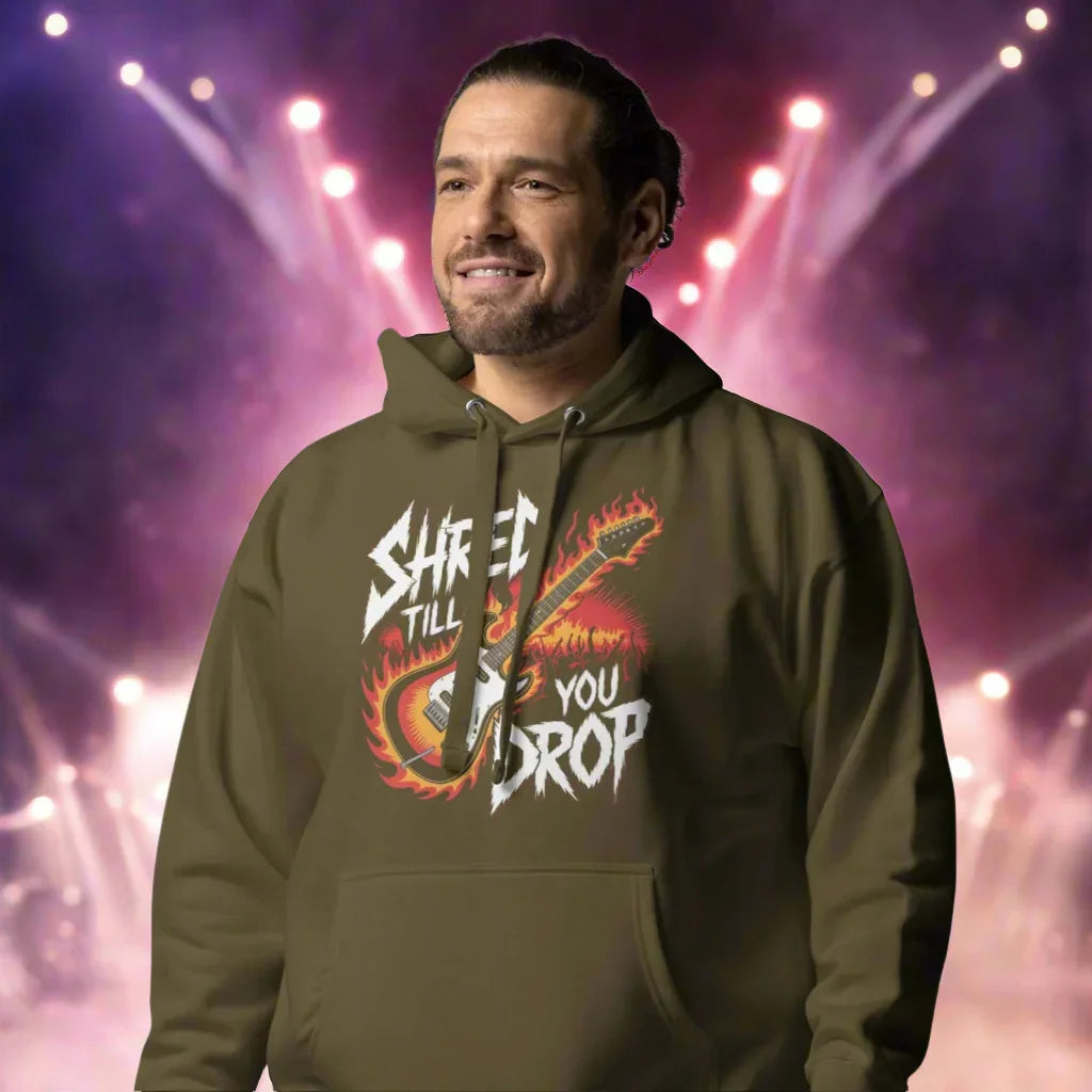 Shred Till You Drop Hoodie – Guitar Solo Madness - RaZits