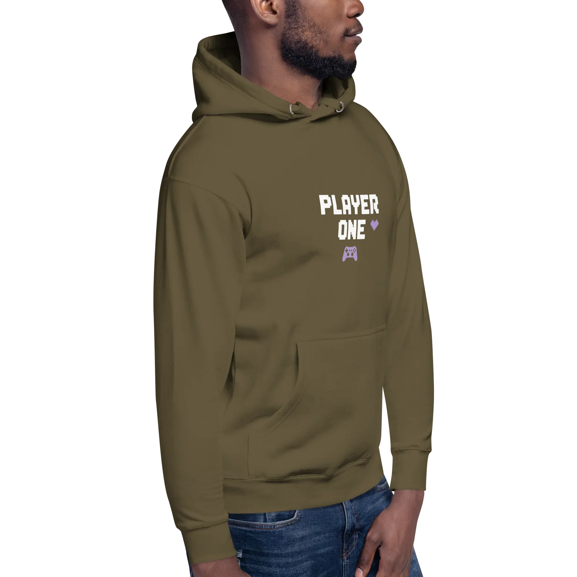 Player One Hoodie – Minimalist Pixel Gamer Design - RaZits