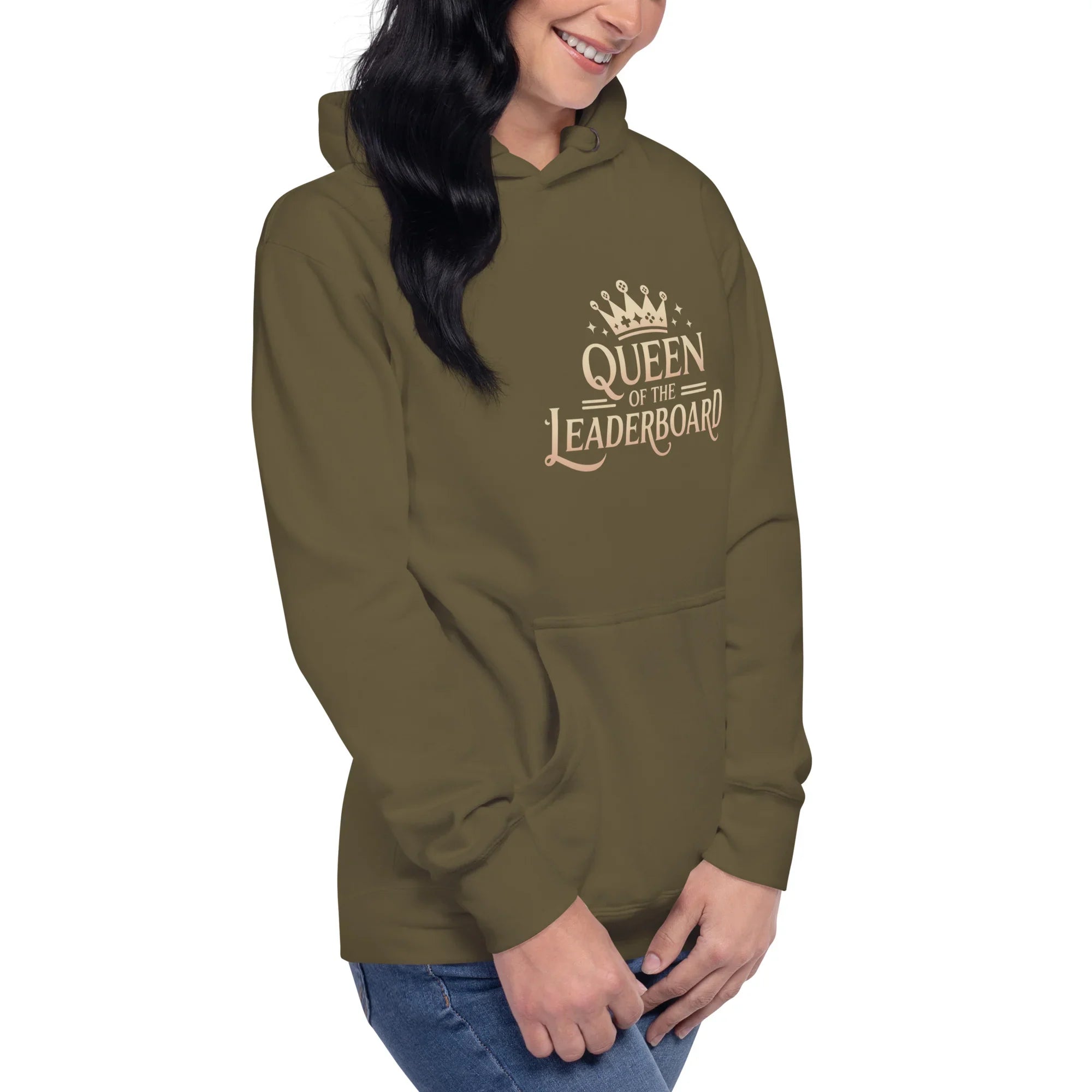 Queen of the Leaderboard Hoodie – Gamer Girl Crown Design - RaZits