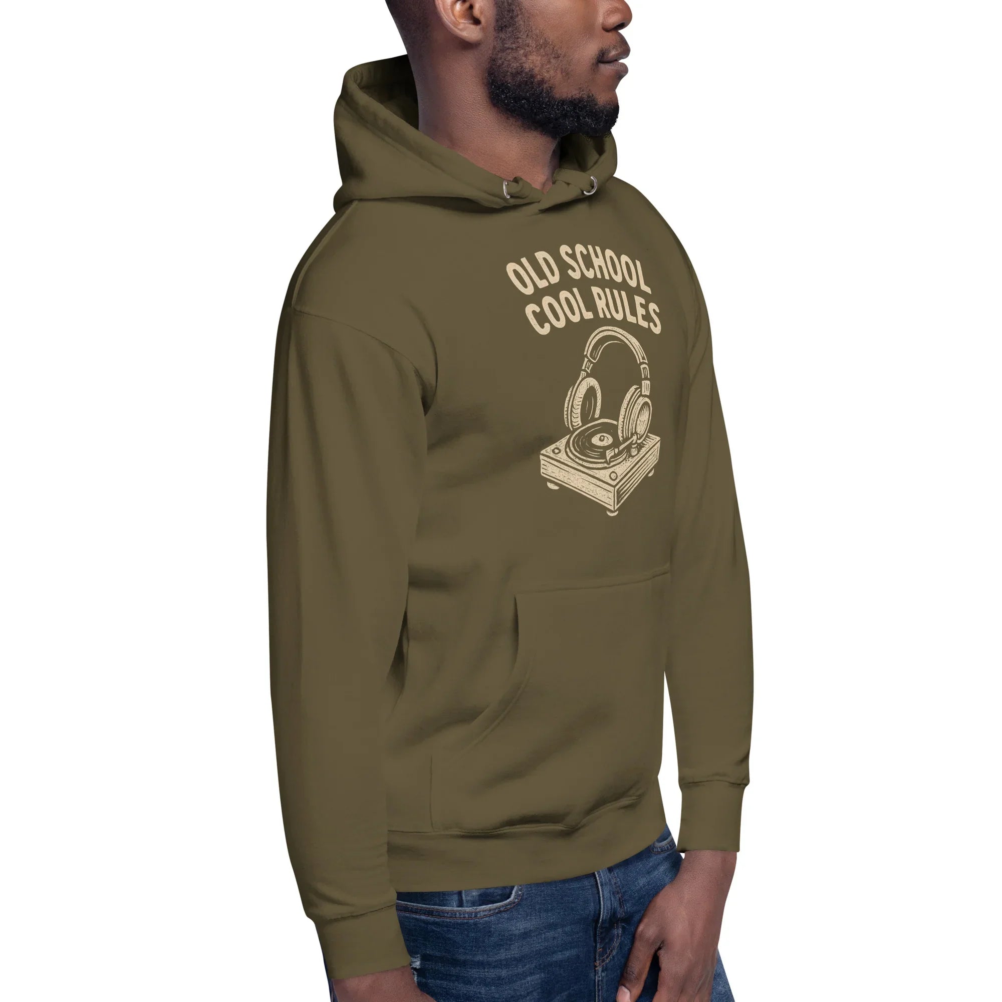 Old School Cool Rules Hoodie – Vintage Turntable Chillwear - RaZits