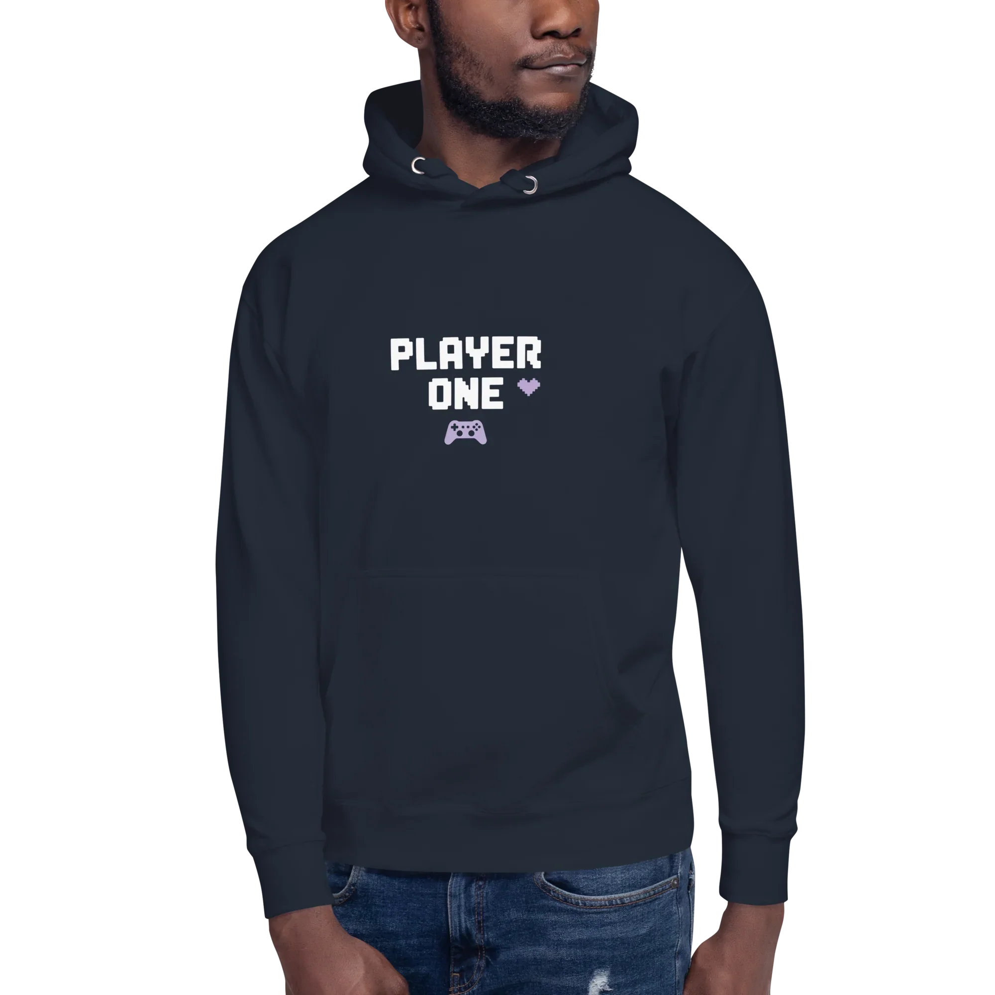 Player One Hoodie – Minimalist Pixel Gamer Design - RaZits