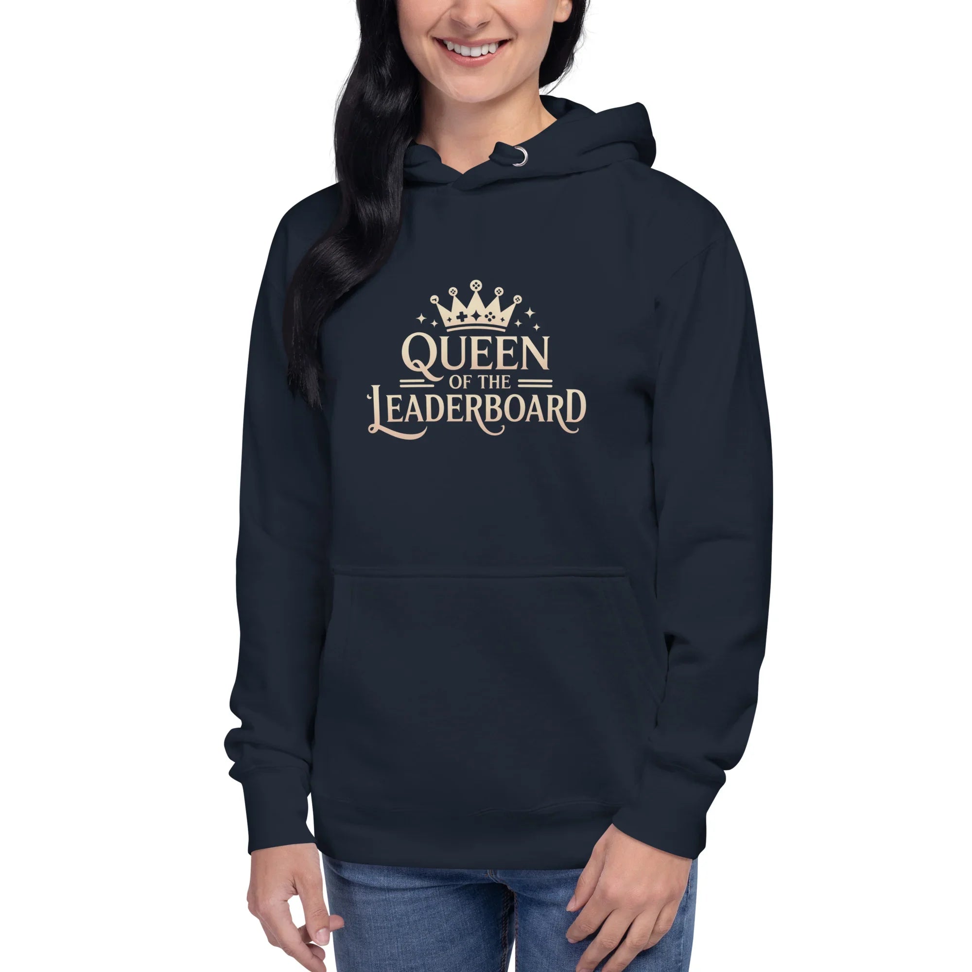 Queen of the Leaderboard Hoodie – Gamer Girl Crown Design - RaZits