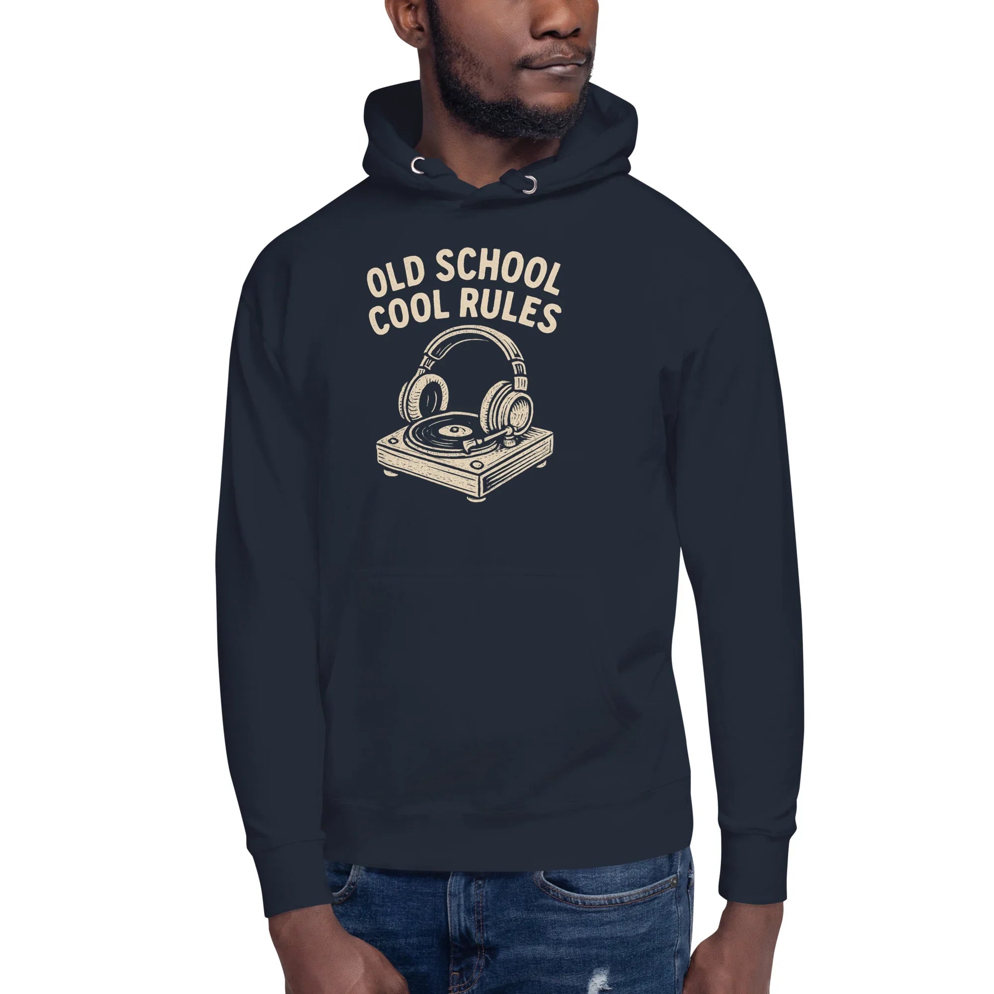 Old School Cool Rules Hoodie – Vintage Turntable Chillwear - RaZits