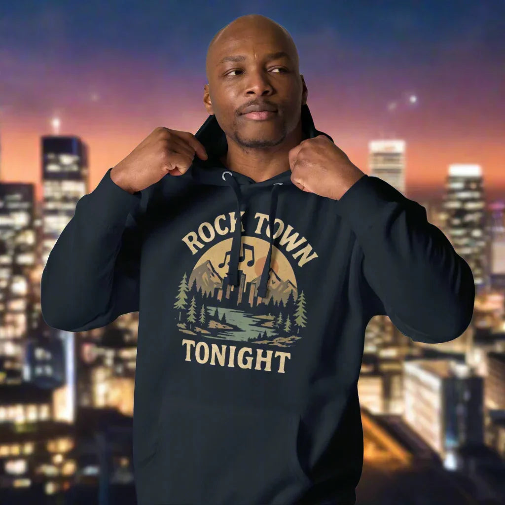 Rock Town Tonight Hoodie – Retro Concert Energy - RaZits