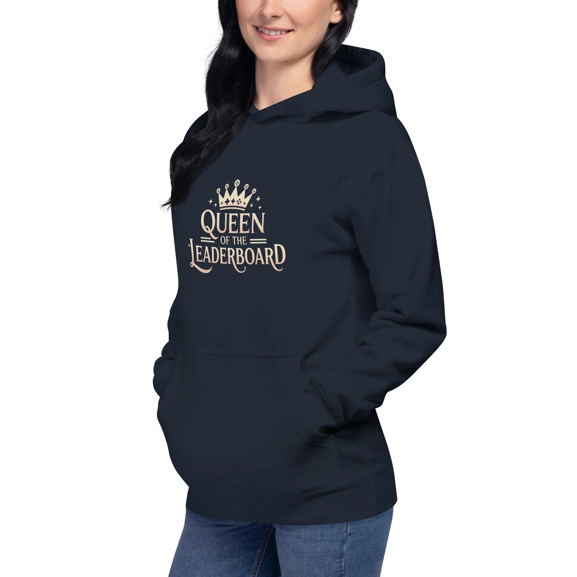 Queen of the Leaderboard Hoodie – Gamer Girl Crown Design - RaZits