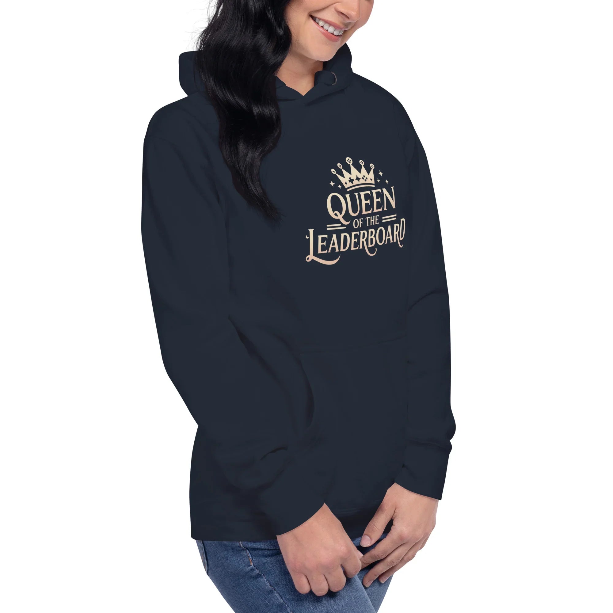 Queen of the Leaderboard Hoodie – Gamer Girl Crown Design - RaZits