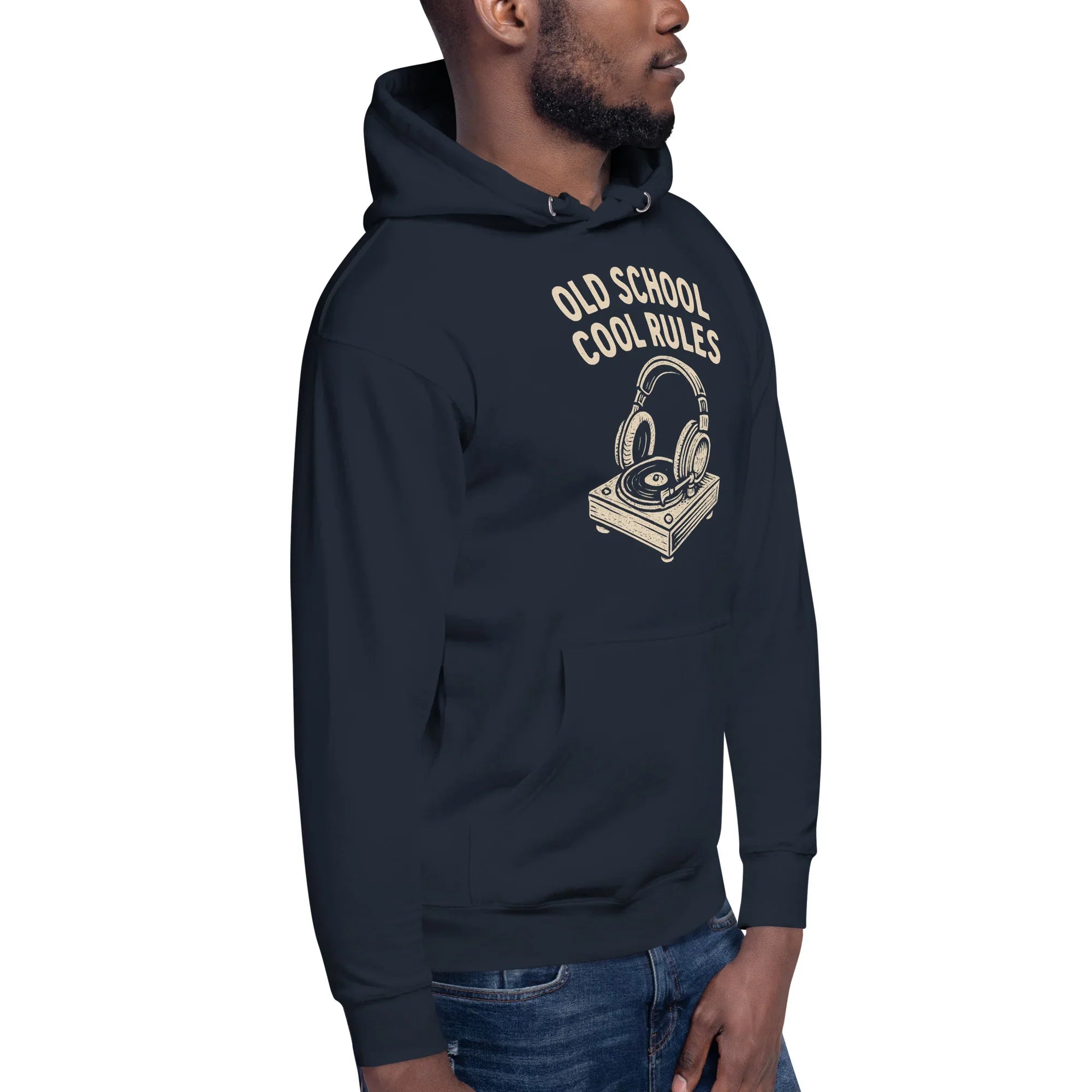 Old School Cool Rules Hoodie – Vintage Turntable Chillwear - RaZits