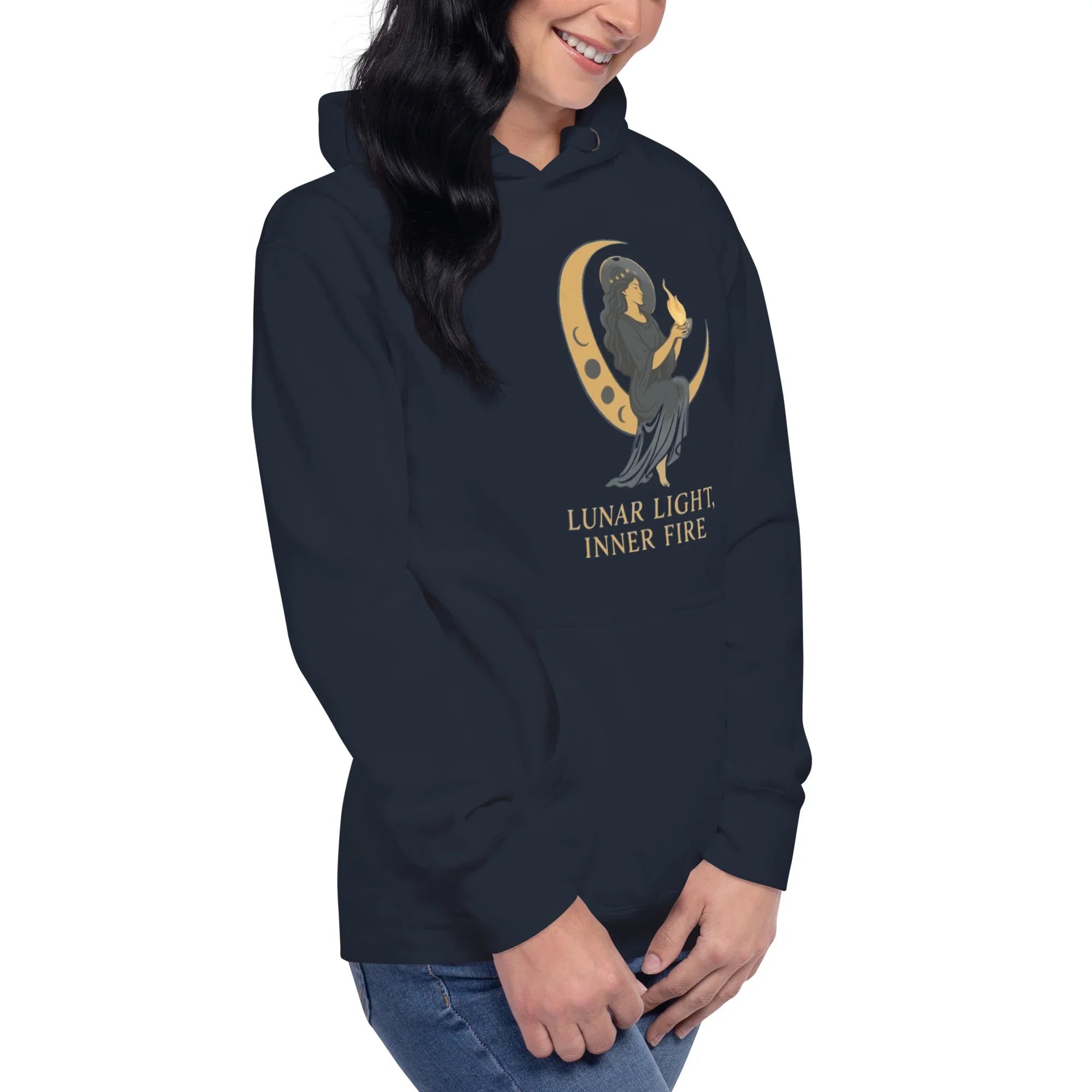 Lunar Light Inner Fire Hoodie – Moon Goddess Art - RaZits