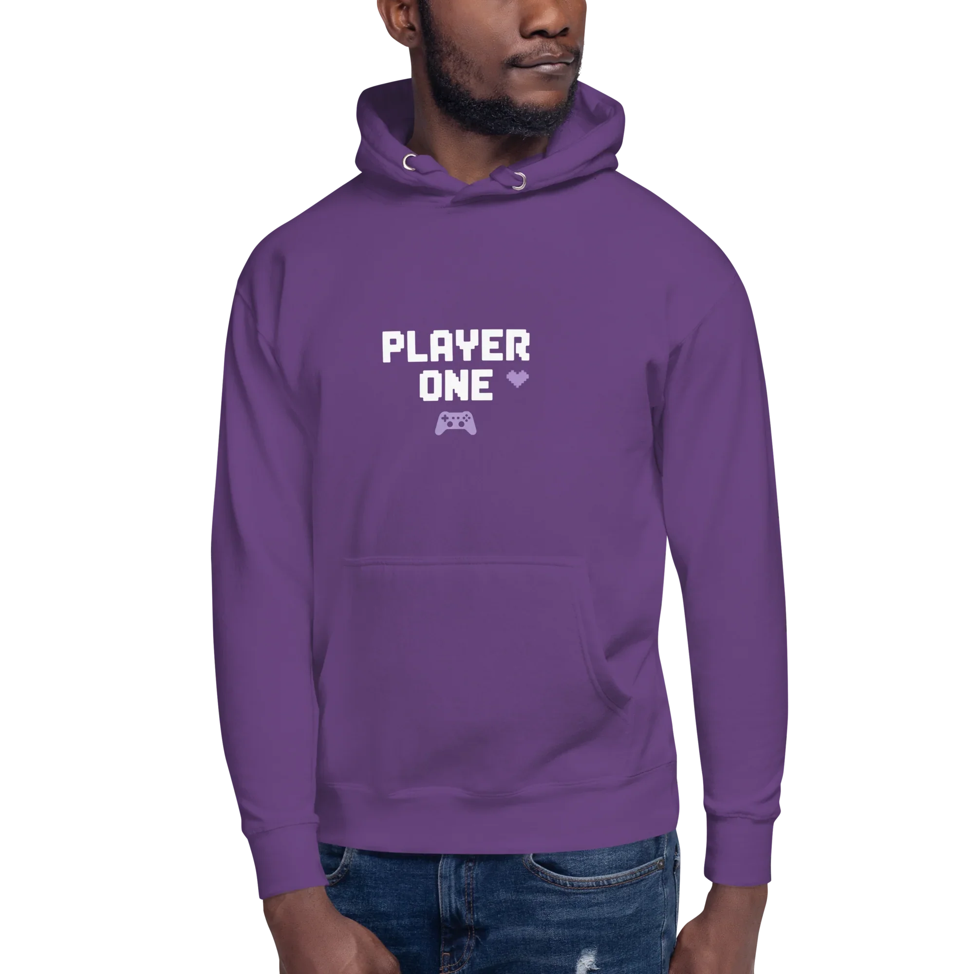 Player One Hoodie – Minimalist Pixel Gamer Design - RaZits