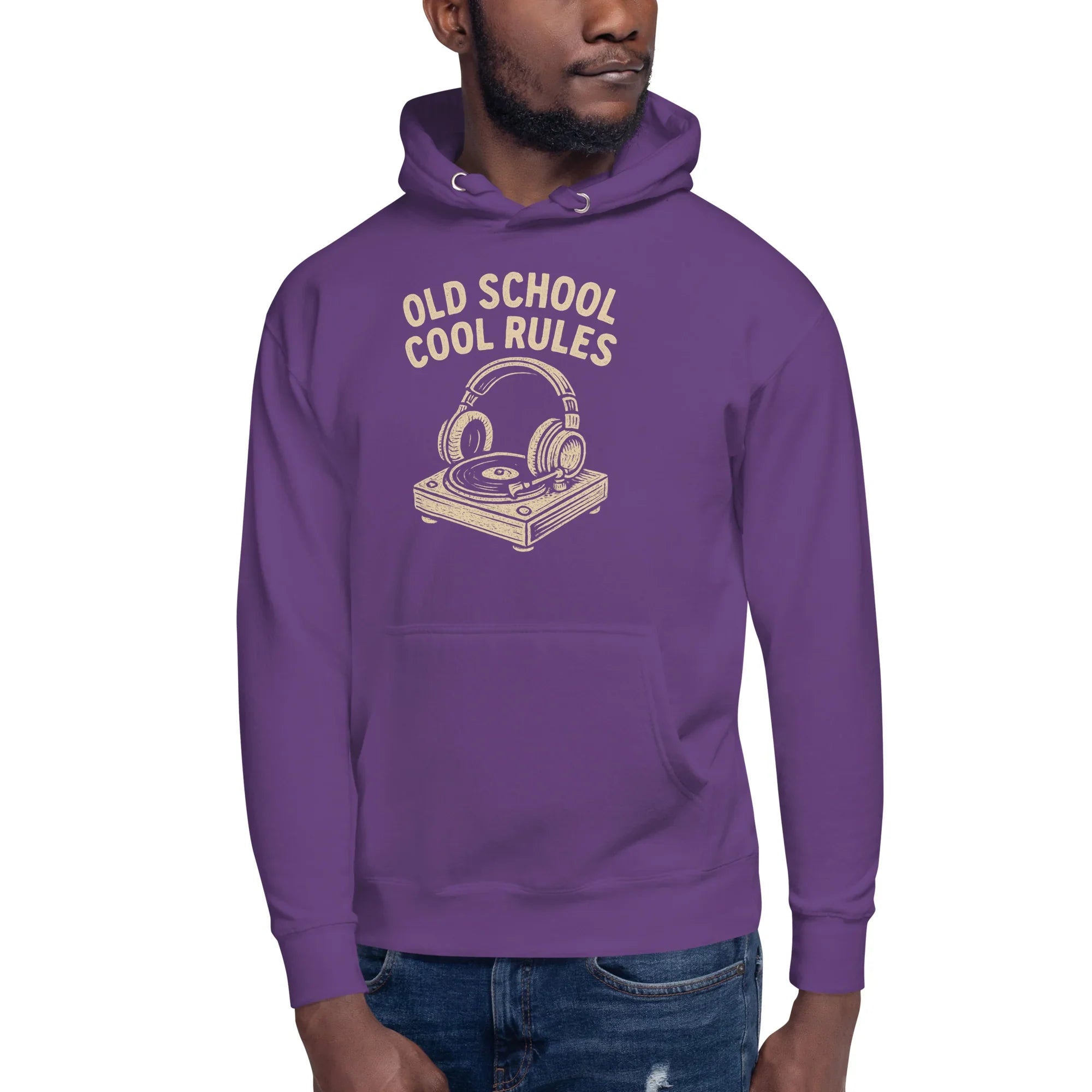 Old School Cool Rules Hoodie – Vintage Turntable Chillwear - RaZits