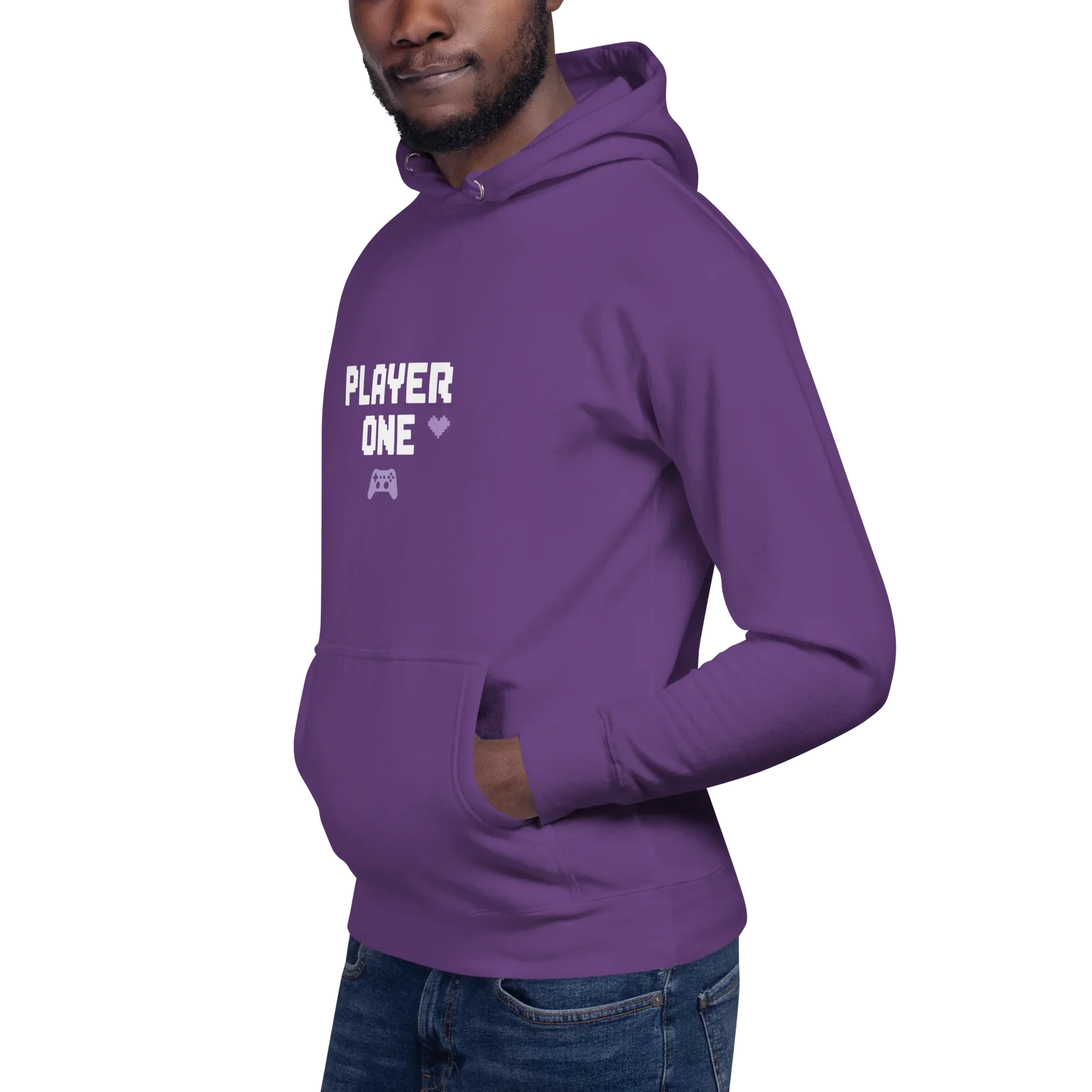 Player One Hoodie – Minimalist Pixel Gamer Design - RaZits