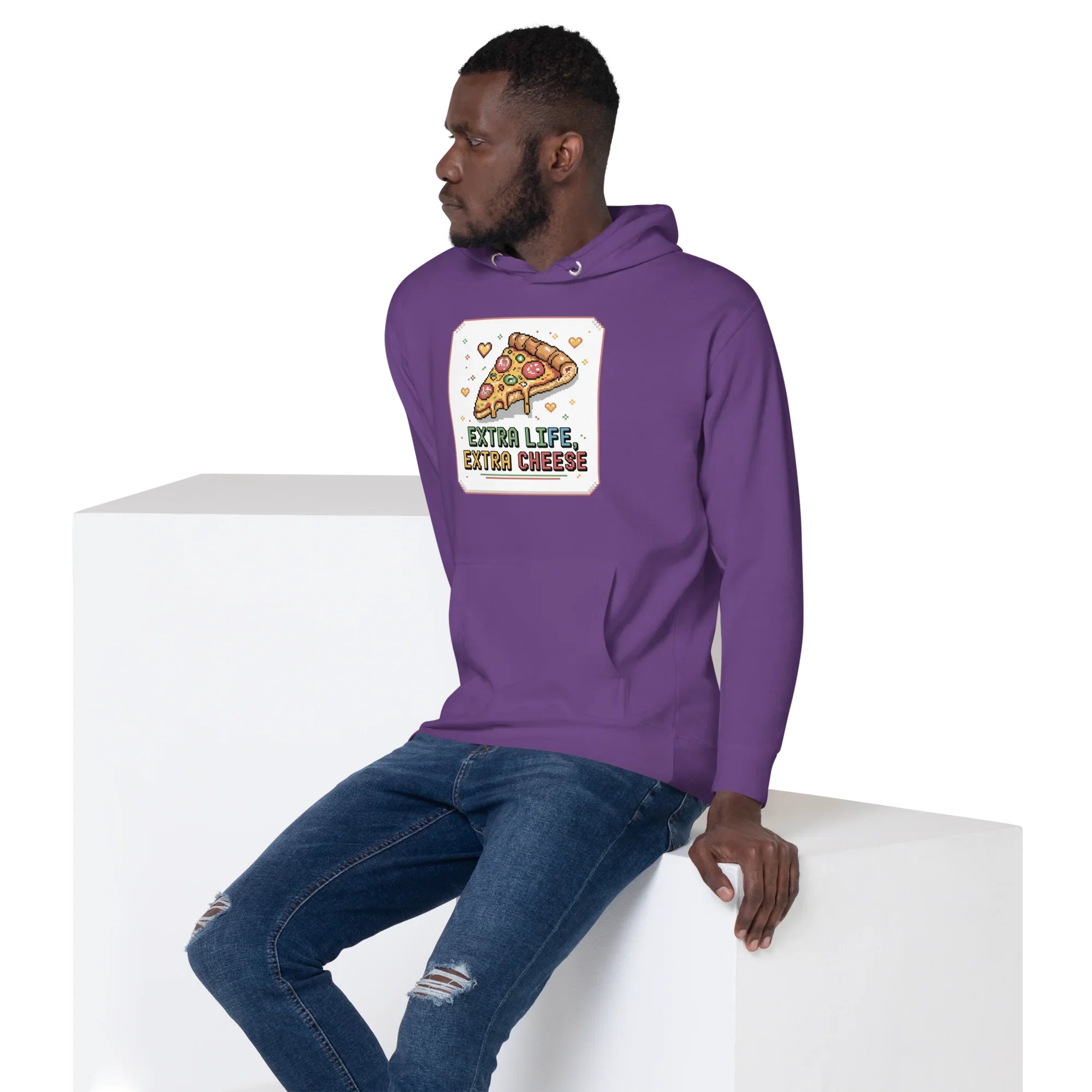 Extra Life Extra Cheese Hoodie – Pizza Gamer Style - RaZits