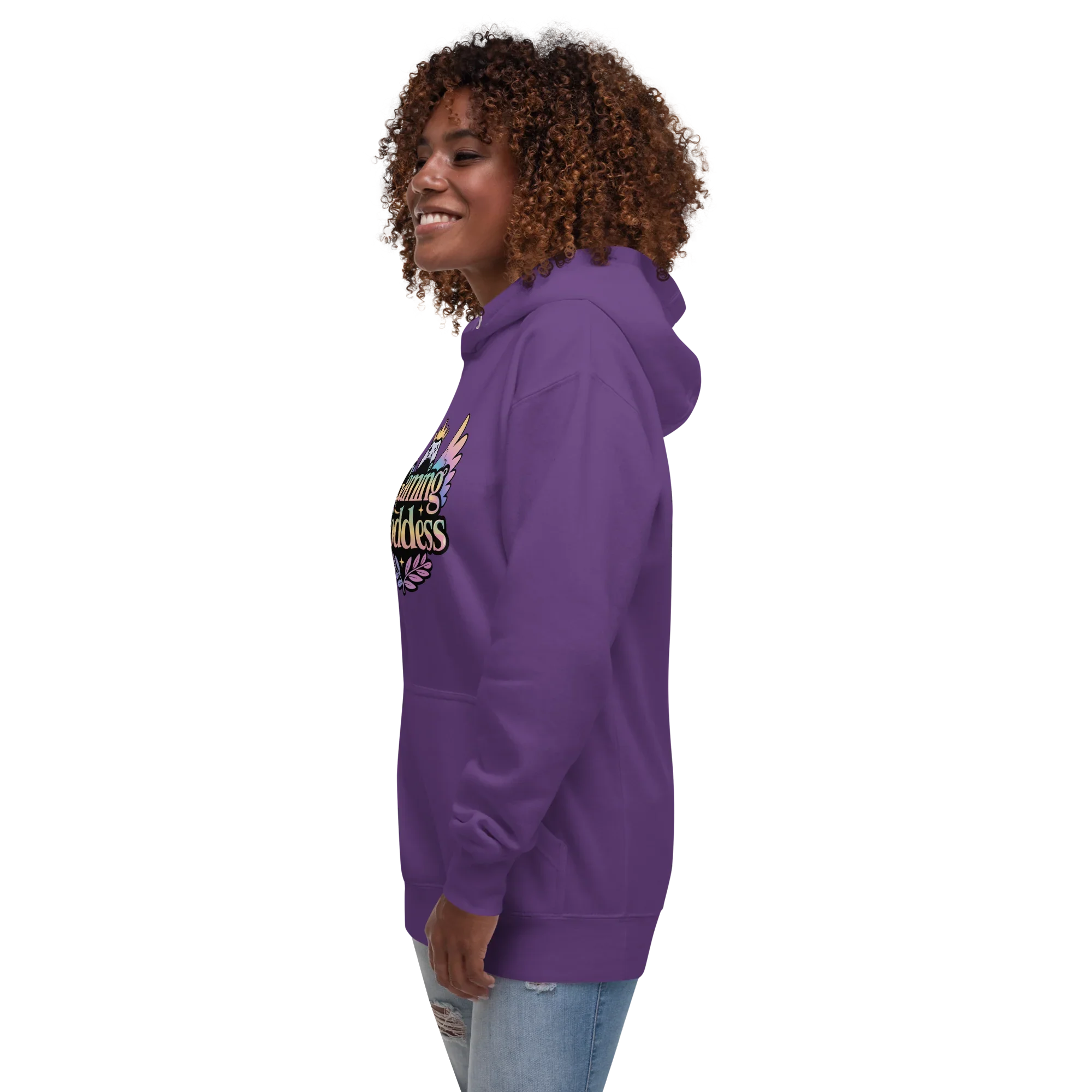 Gaming Goddess Hoodie – Pastel Wings & Crown Design for Women - RaZits