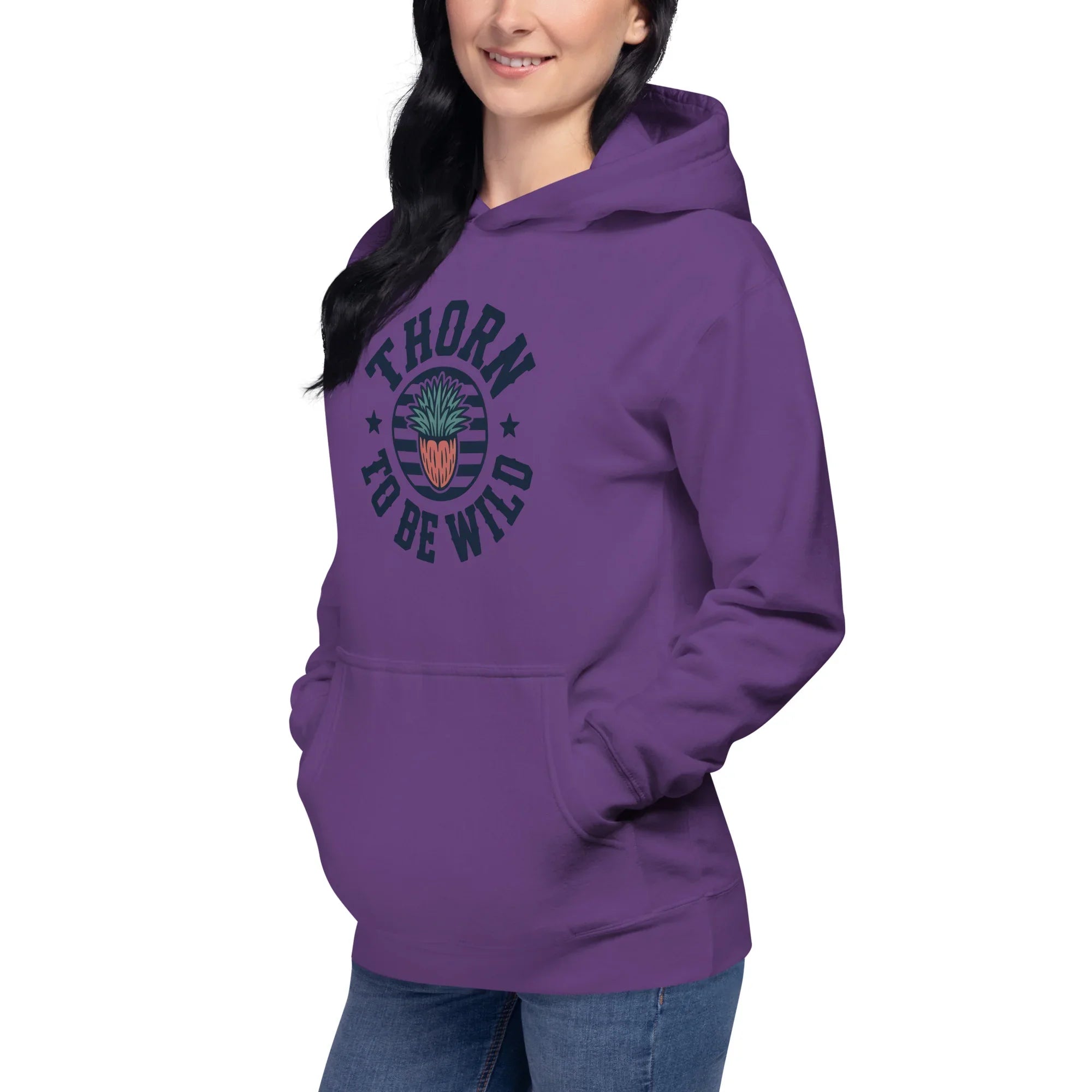 Cactus Hoodie – Thorn to Be Wild Funny Botanical Pullover - RaZits