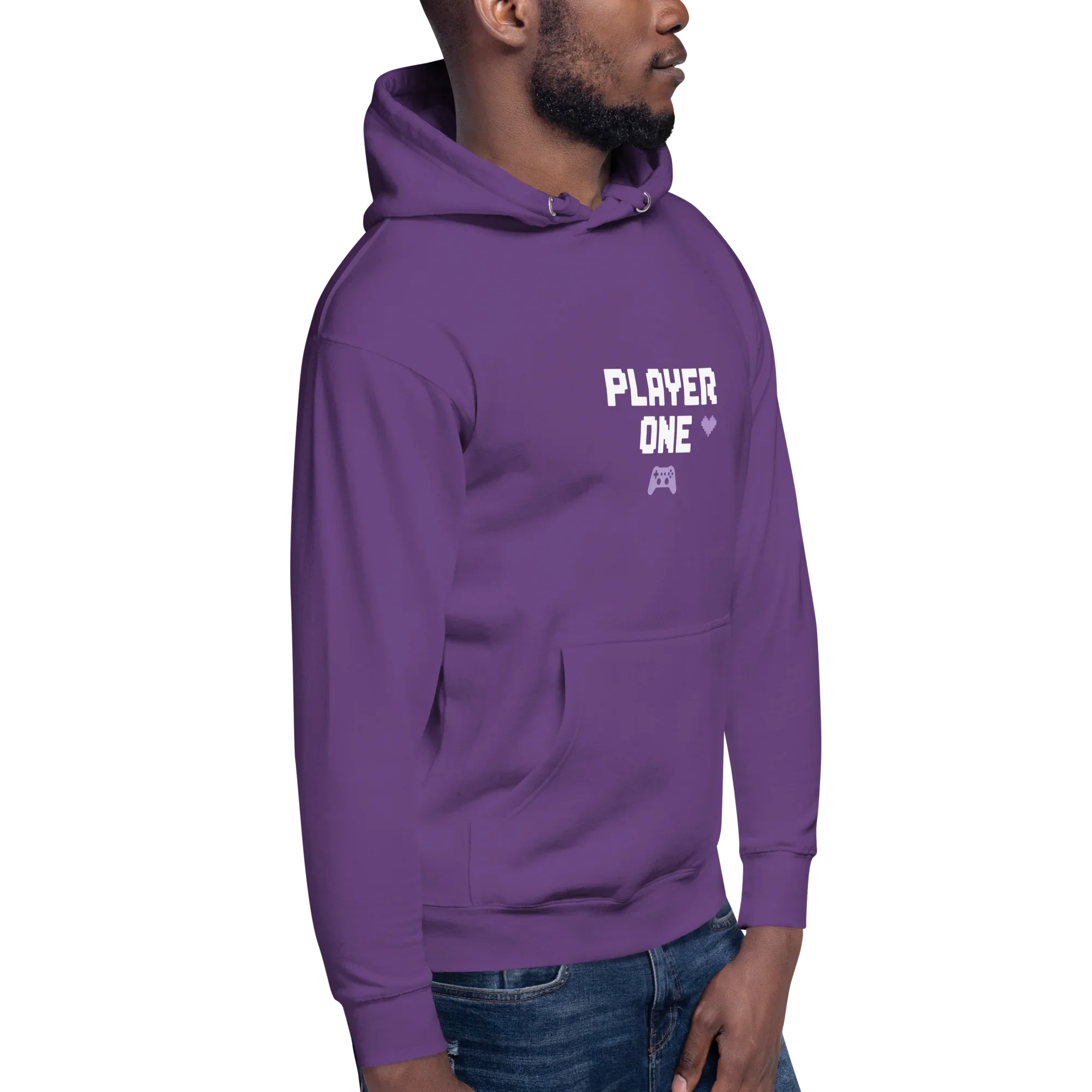 Player One Hoodie – Minimalist Pixel Gamer Design - RaZits
