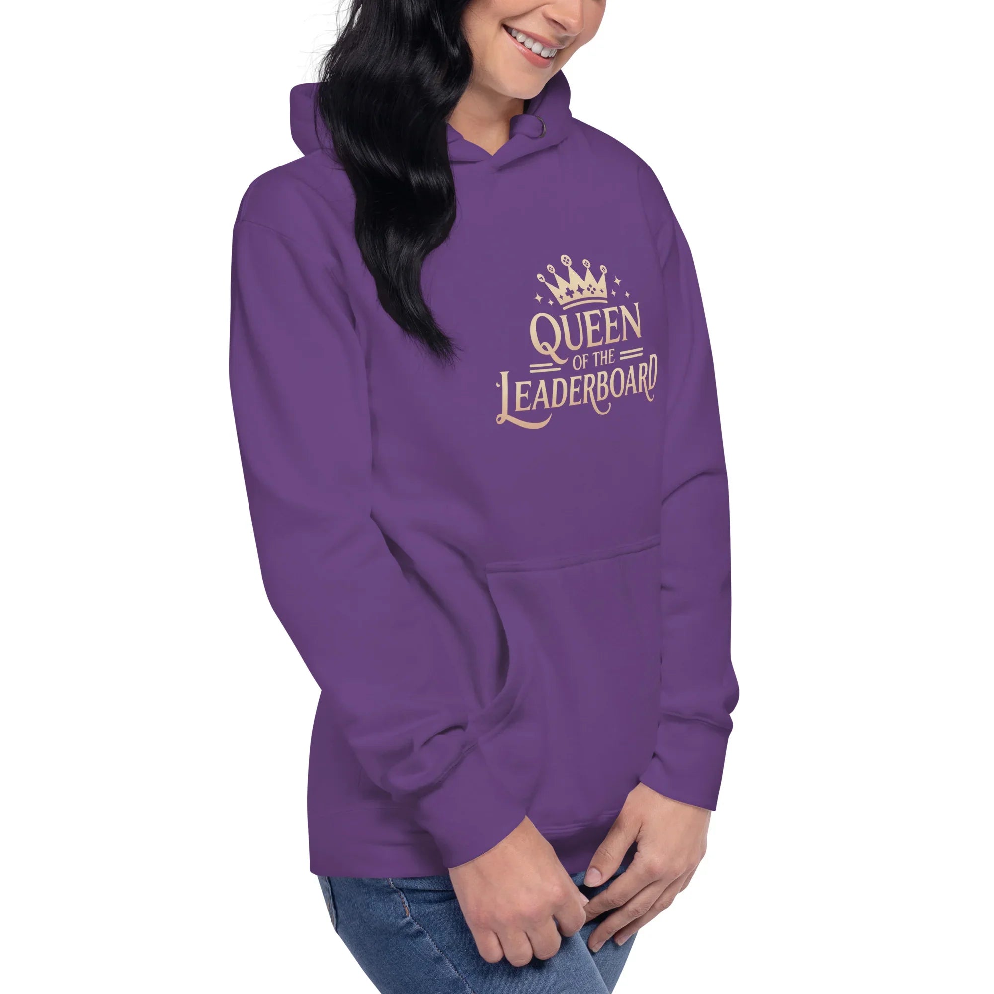 Queen of the Leaderboard Hoodie – Gamer Girl Crown Design - RaZits