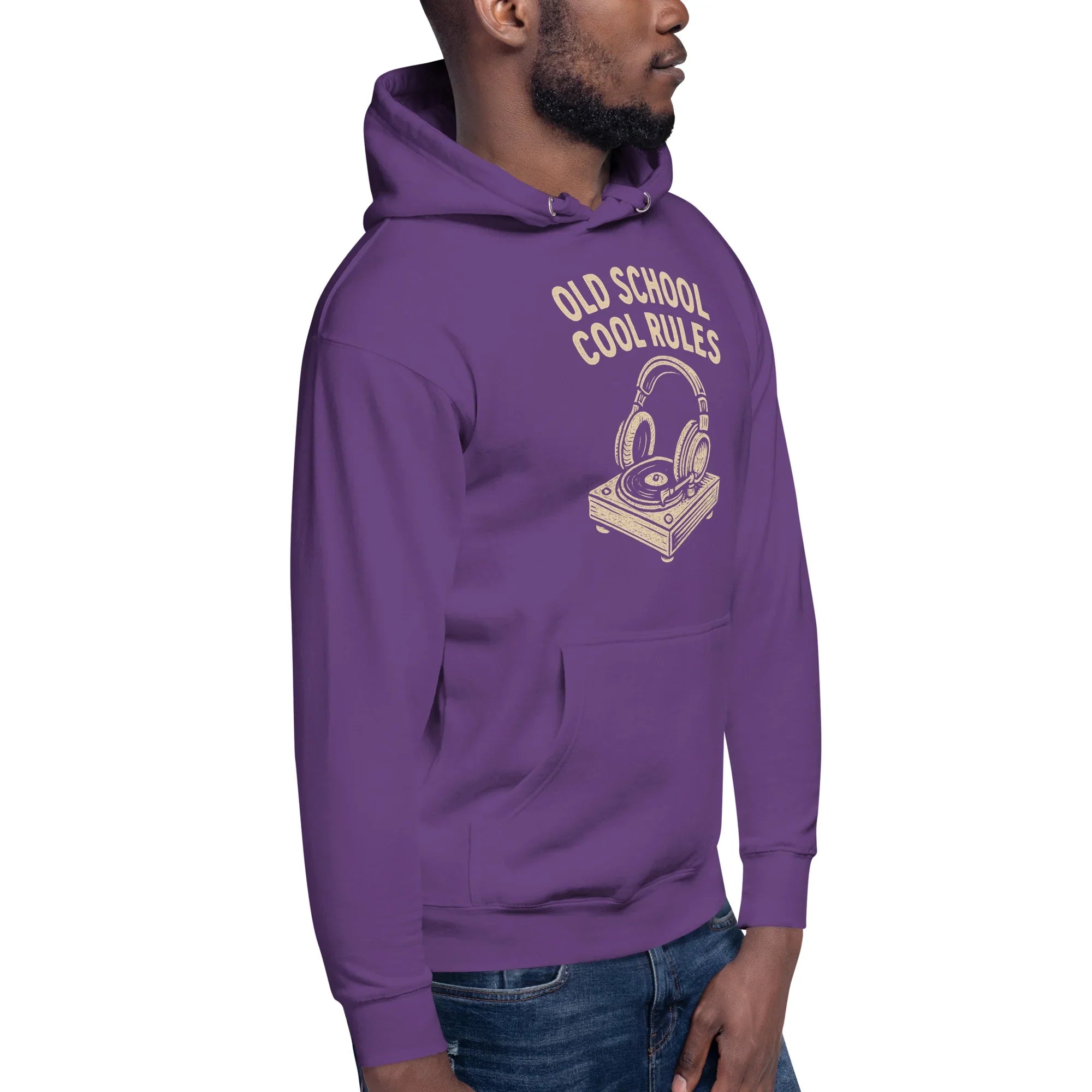 Old School Cool Rules Hoodie – Vintage Turntable Chillwear - RaZits