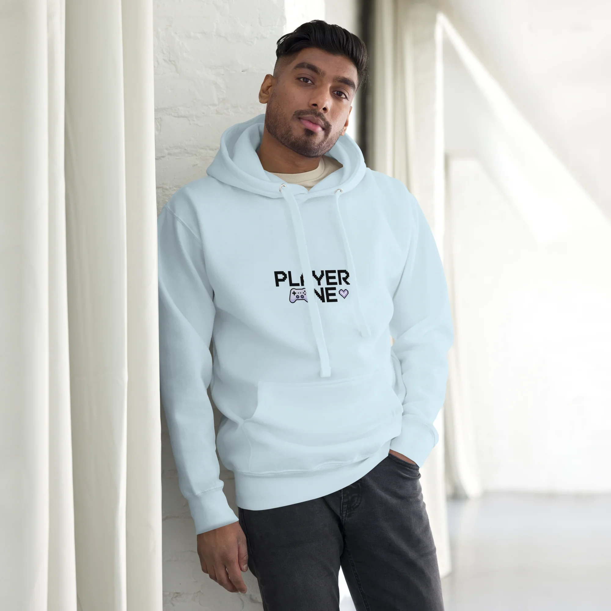 Player One Hoodie – Pixel Gaming Love Design - RaZits