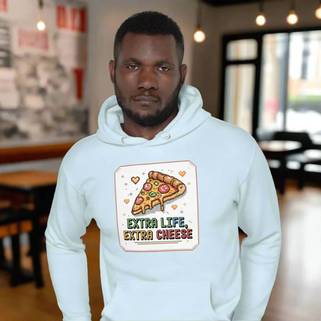 Extra Life Extra Cheese Hoodie – Pizza Gamer Style - RaZits
