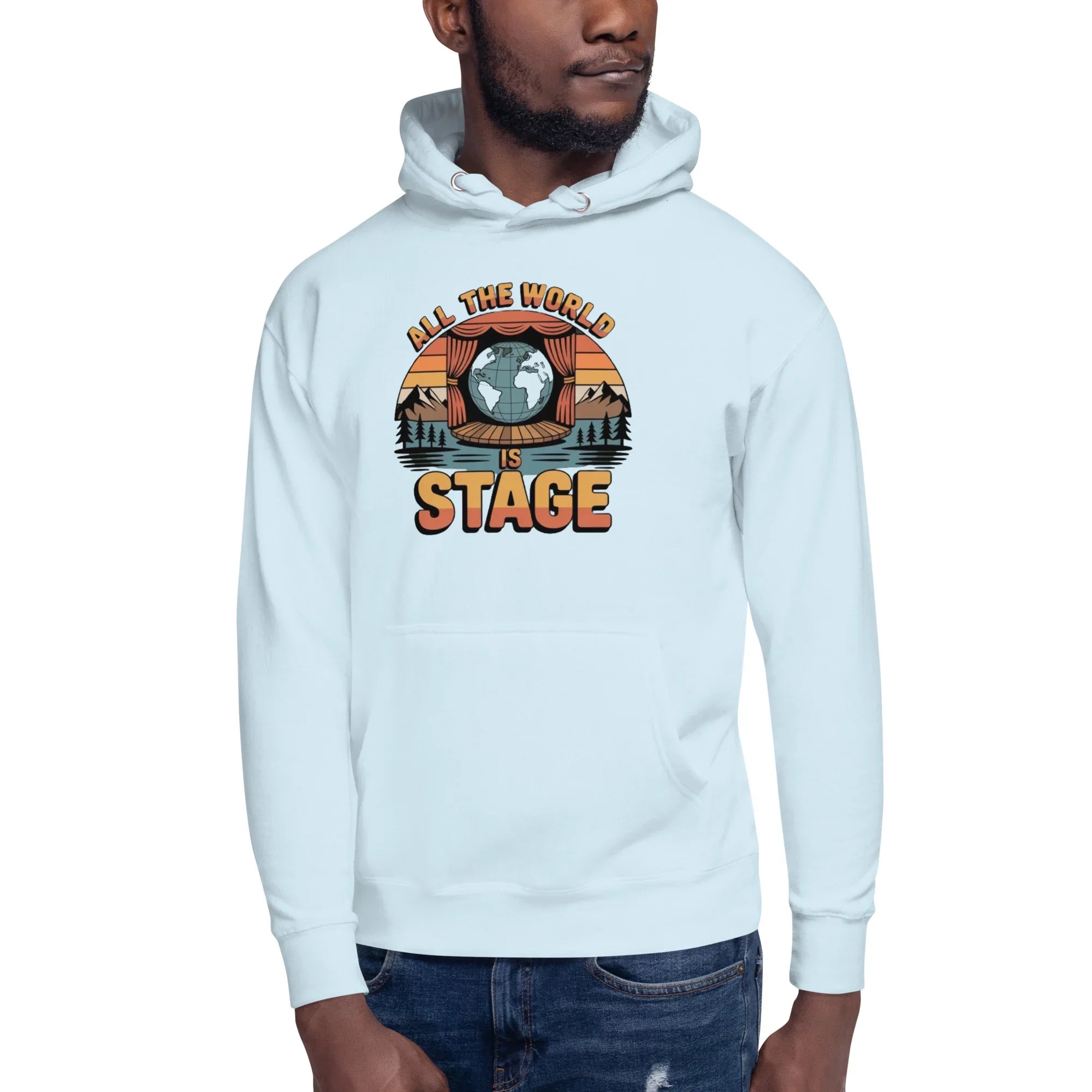 All The World Is Stage Hoodie – Retro Theater Quote - RaZits