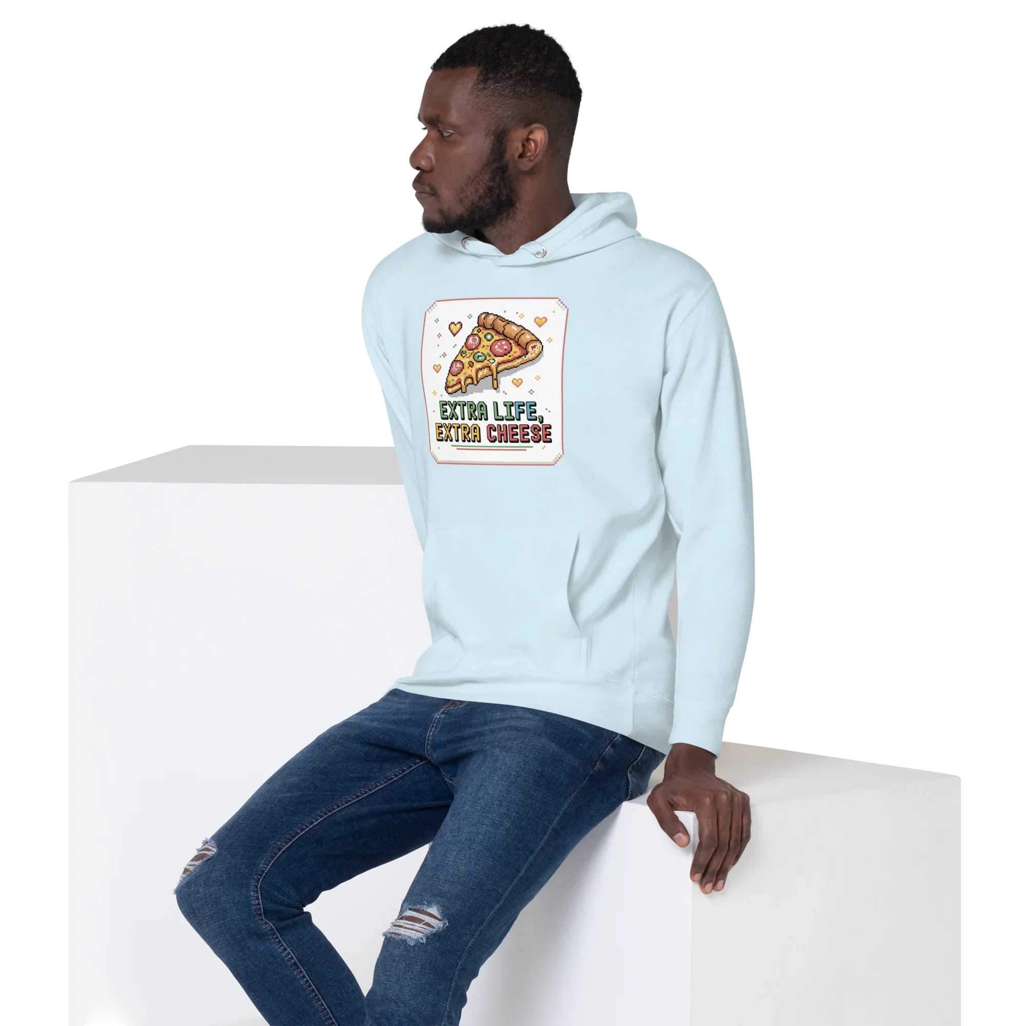 Extra Life Extra Cheese Hoodie – Pizza Gamer Style - RaZits
