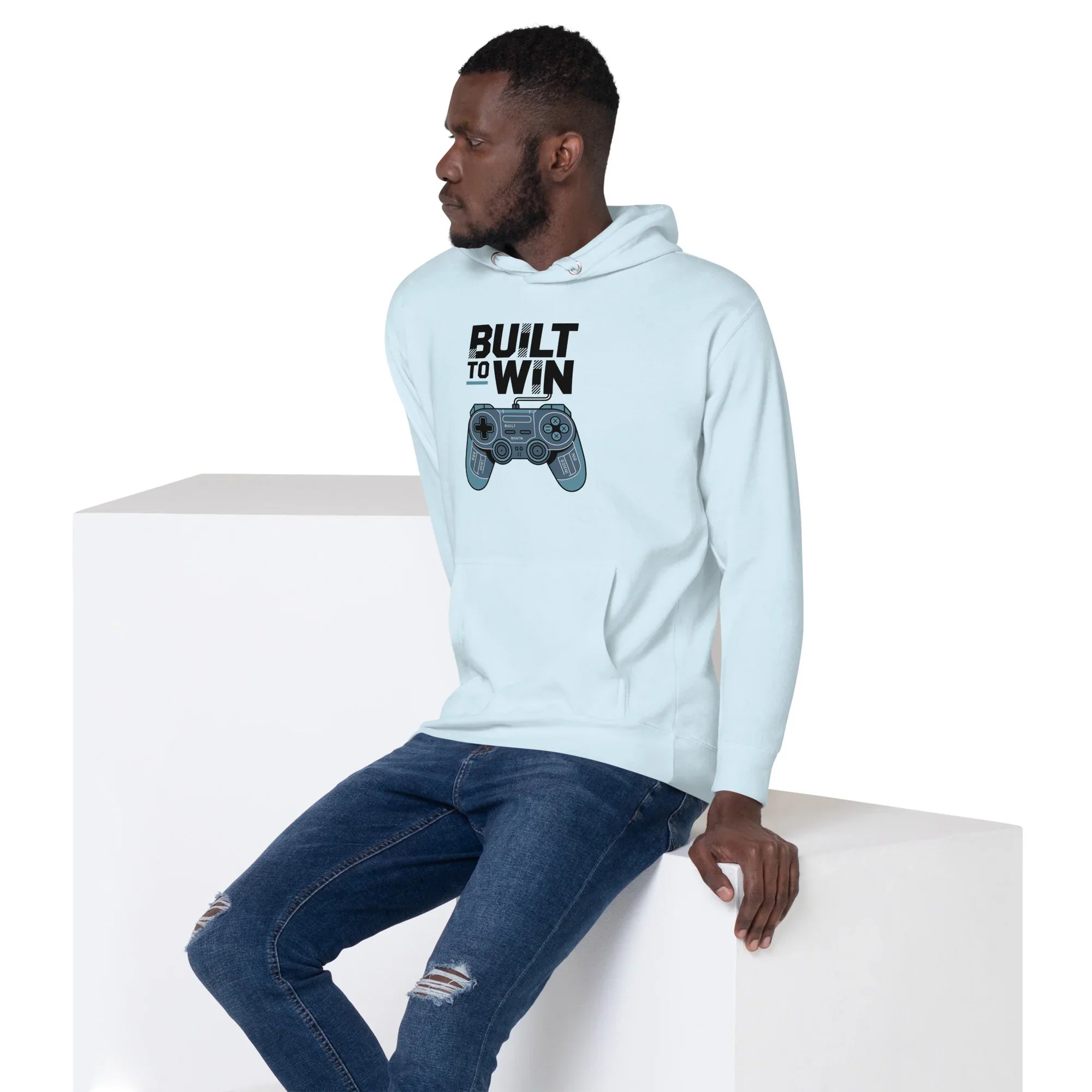 Built to Win Hoodie – Retro Gamer Controller Design - RaZits