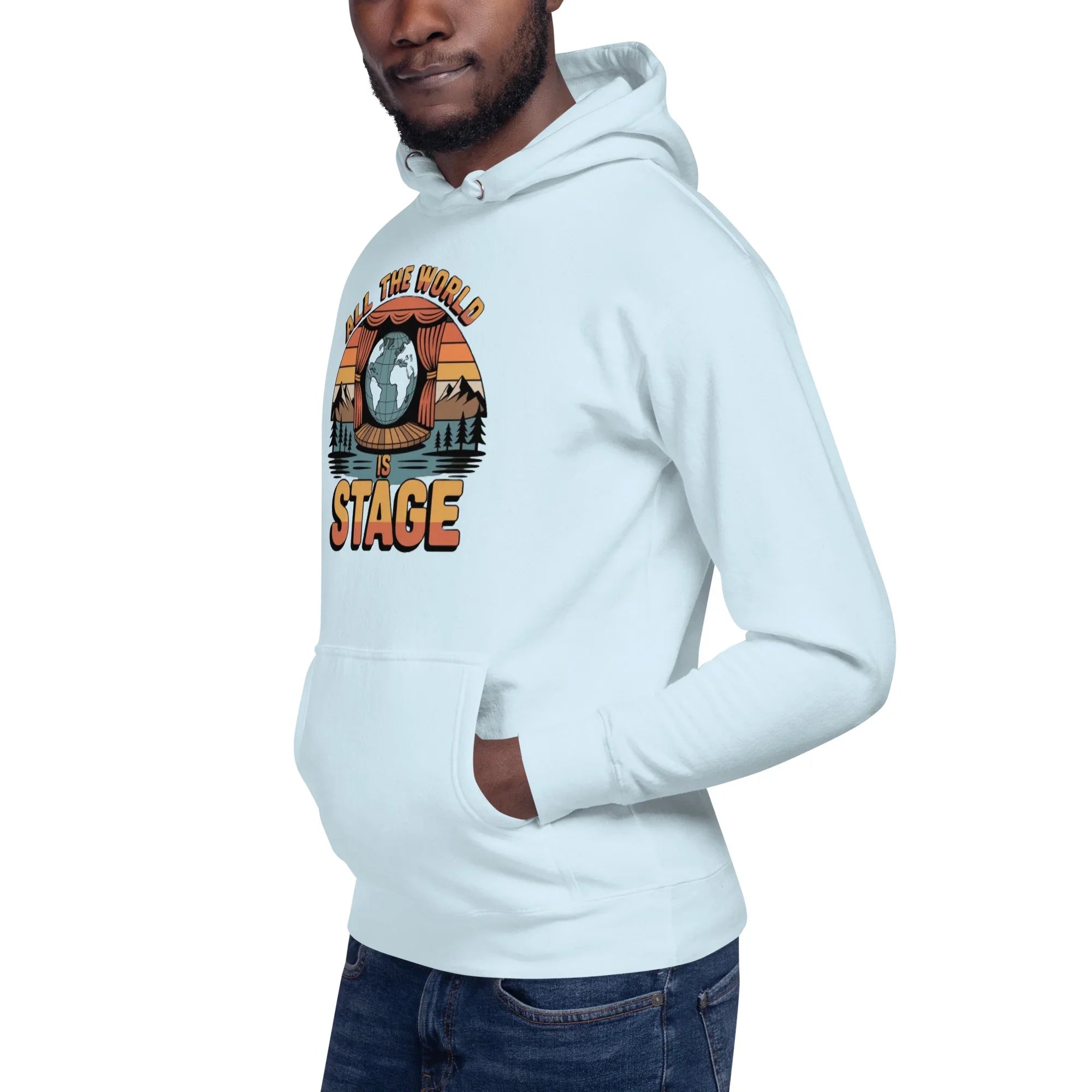 All The World Is Stage Hoodie – Retro Theater Quote - RaZits