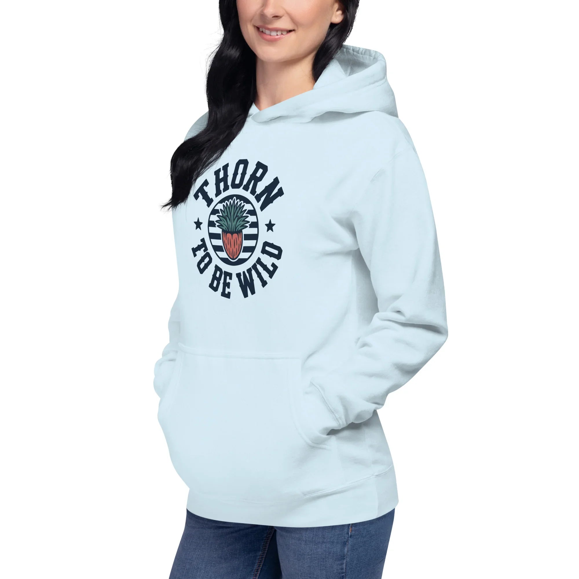 Cactus Hoodie – Thorn to Be Wild Funny Botanical Pullover - RaZits