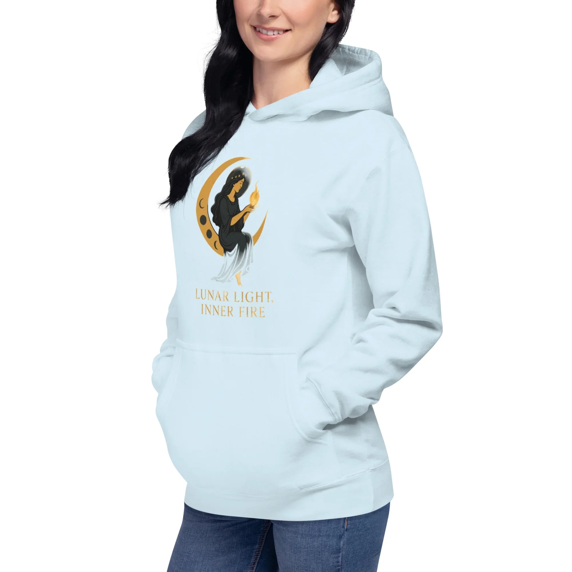Lunar Light Inner Fire Hoodie – Moon Goddess Art - RaZits