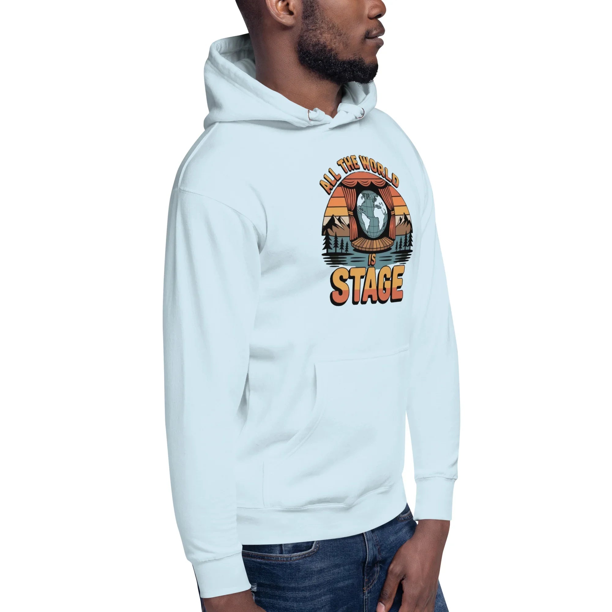 All The World Is Stage Hoodie – Retro Theater Quote - RaZits