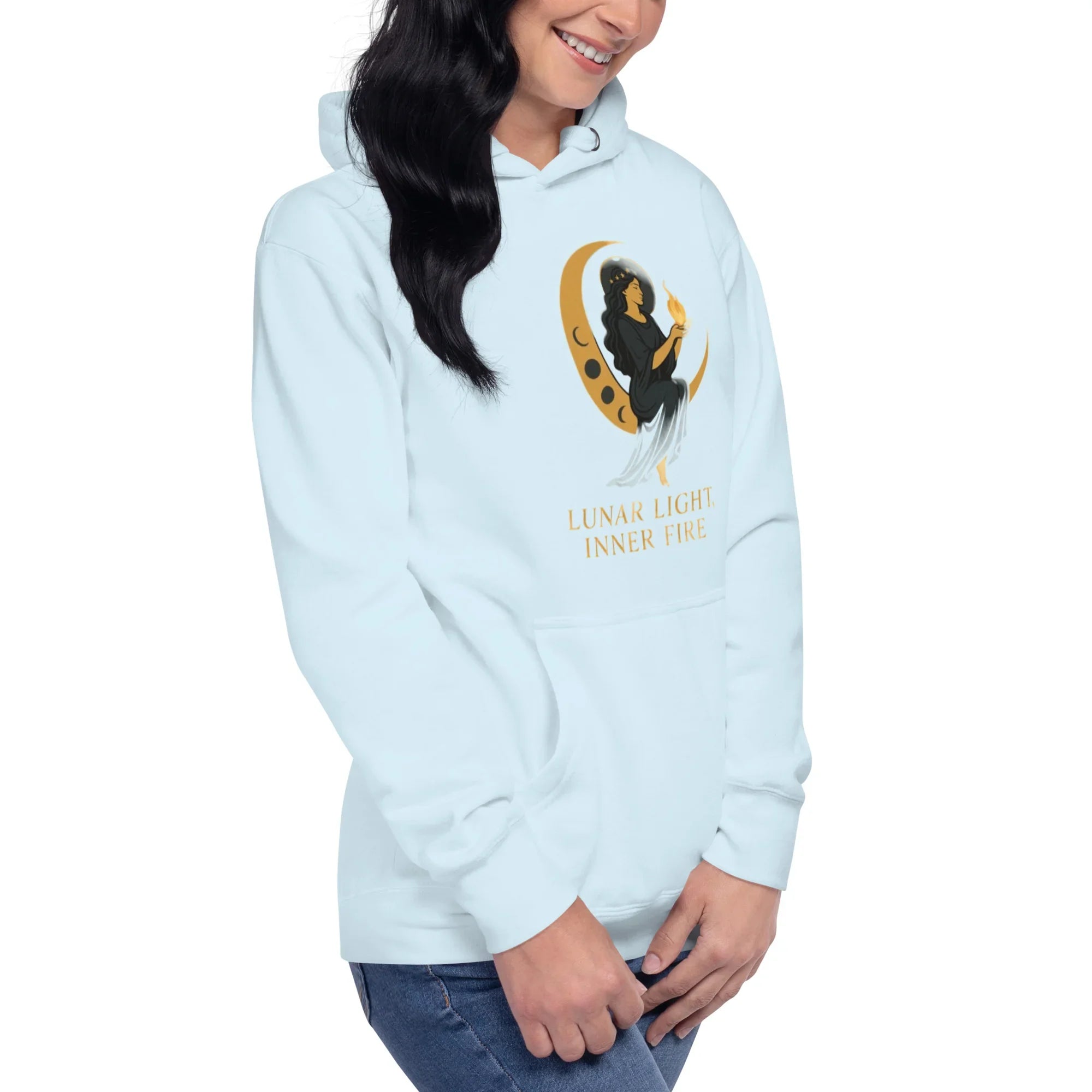 Lunar Light Inner Fire Hoodie – Moon Goddess Art - RaZits