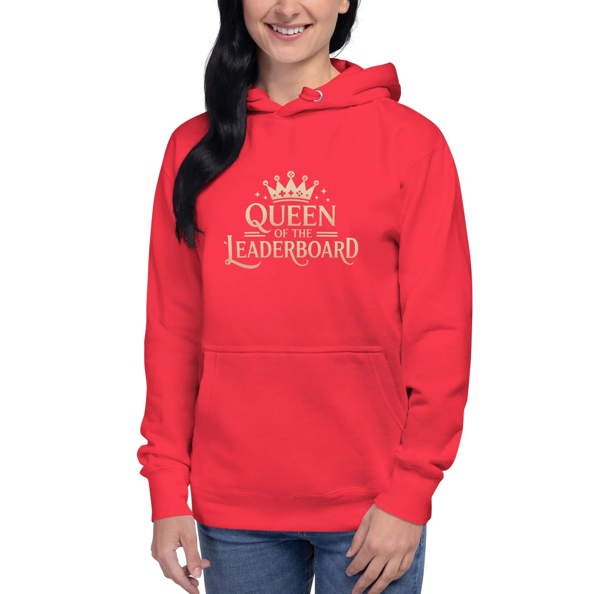 Queen of the Leaderboard Hoodie – Gamer Girl Crown Design - RaZits