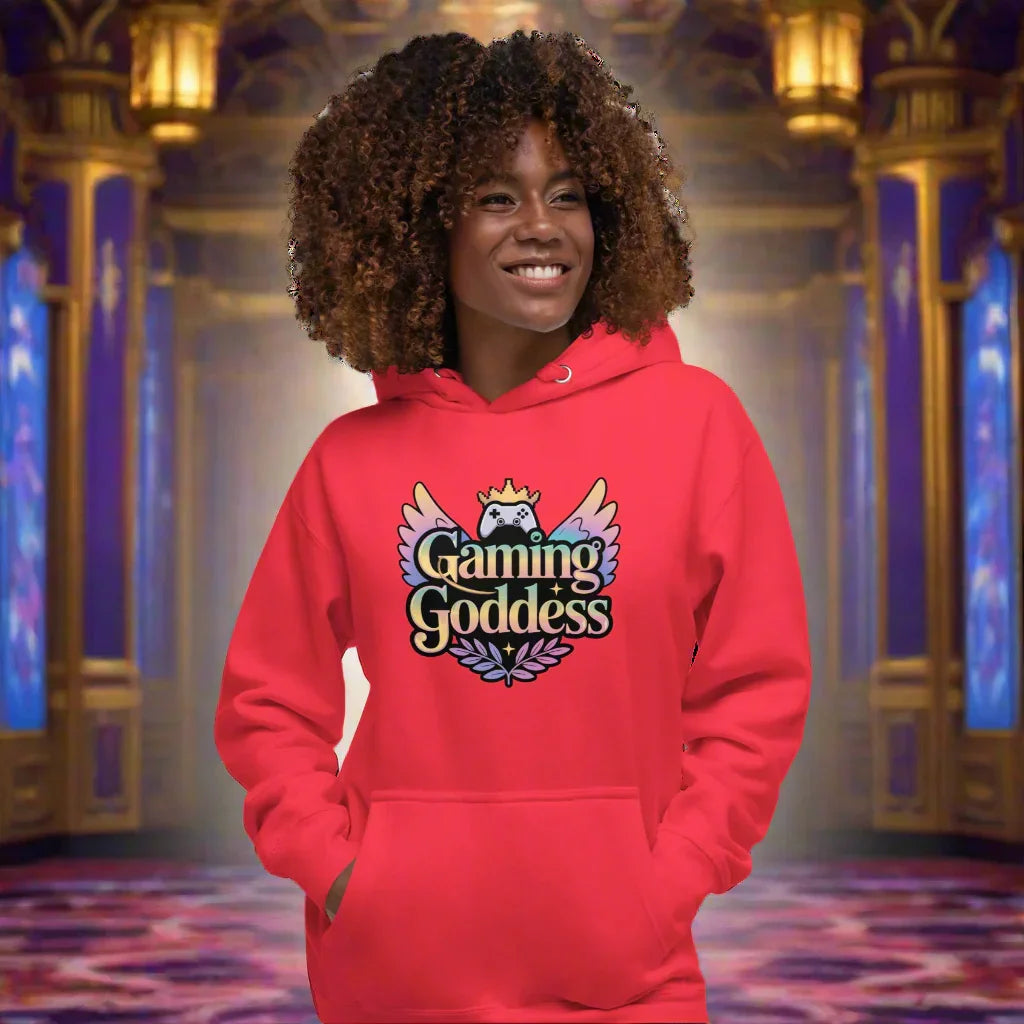 Gaming Goddess Hoodie – Pastel Wings & Crown Design for Women - RaZits