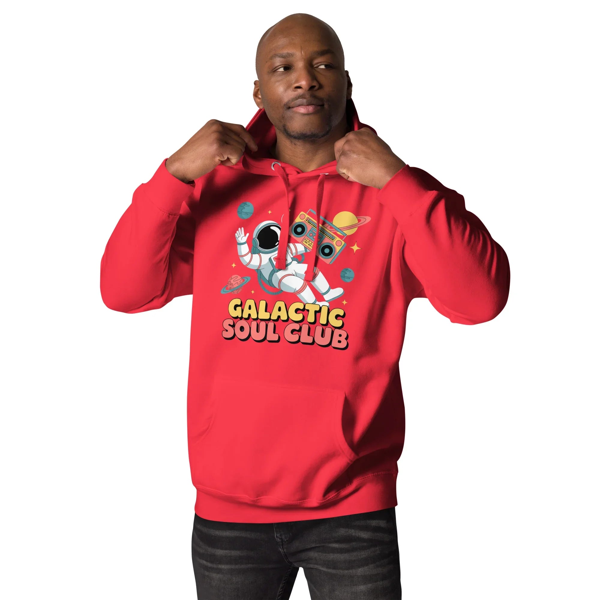 Galactic Soul Club Hoodie – Retro Astronaut Art - RaZits