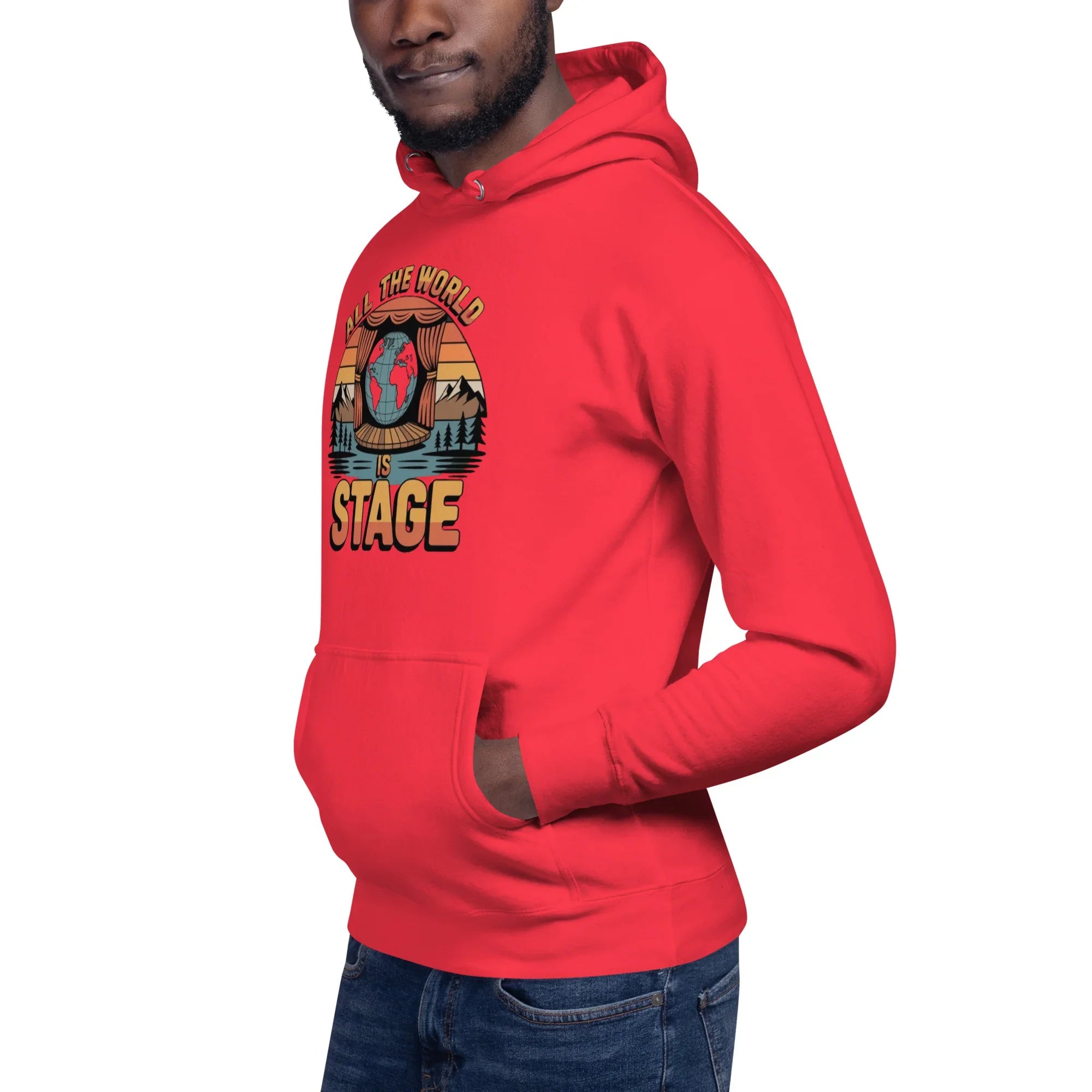 All The World Is Stage Hoodie – Retro Theater Quote - RaZits