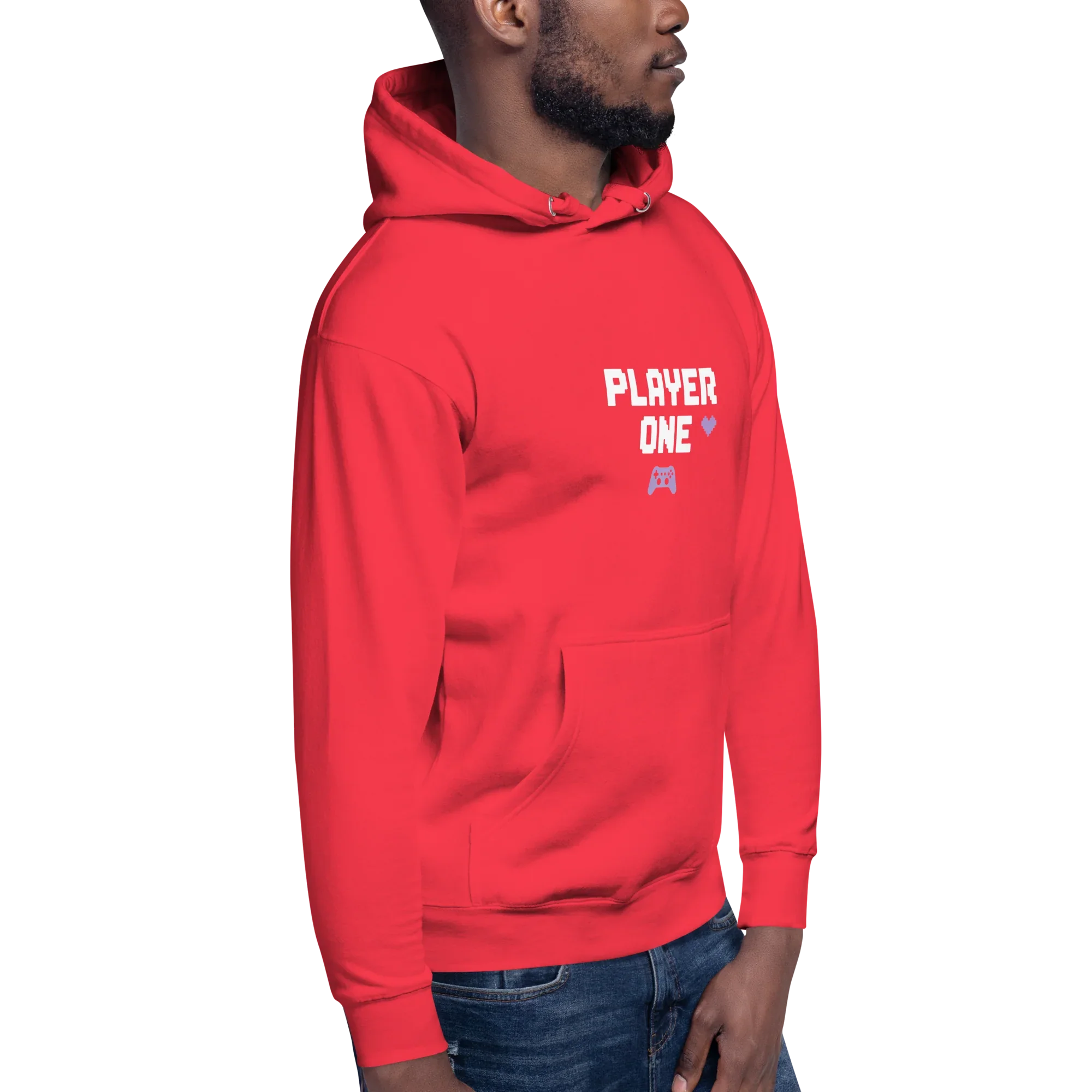 Player One Hoodie – Minimalist Pixel Gamer Design - RaZits