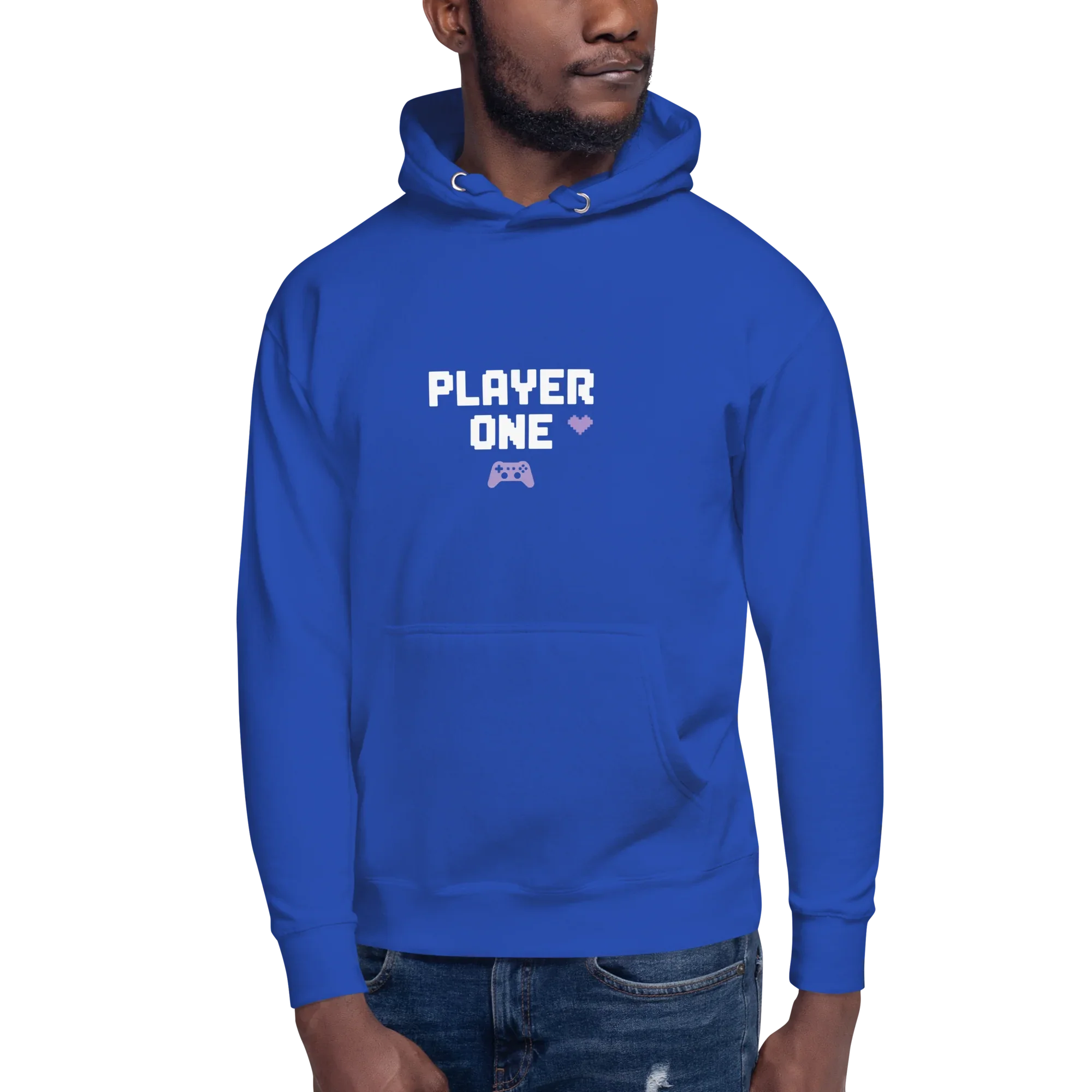 Player One Hoodie – Minimalist Pixel Gamer Design - RaZits