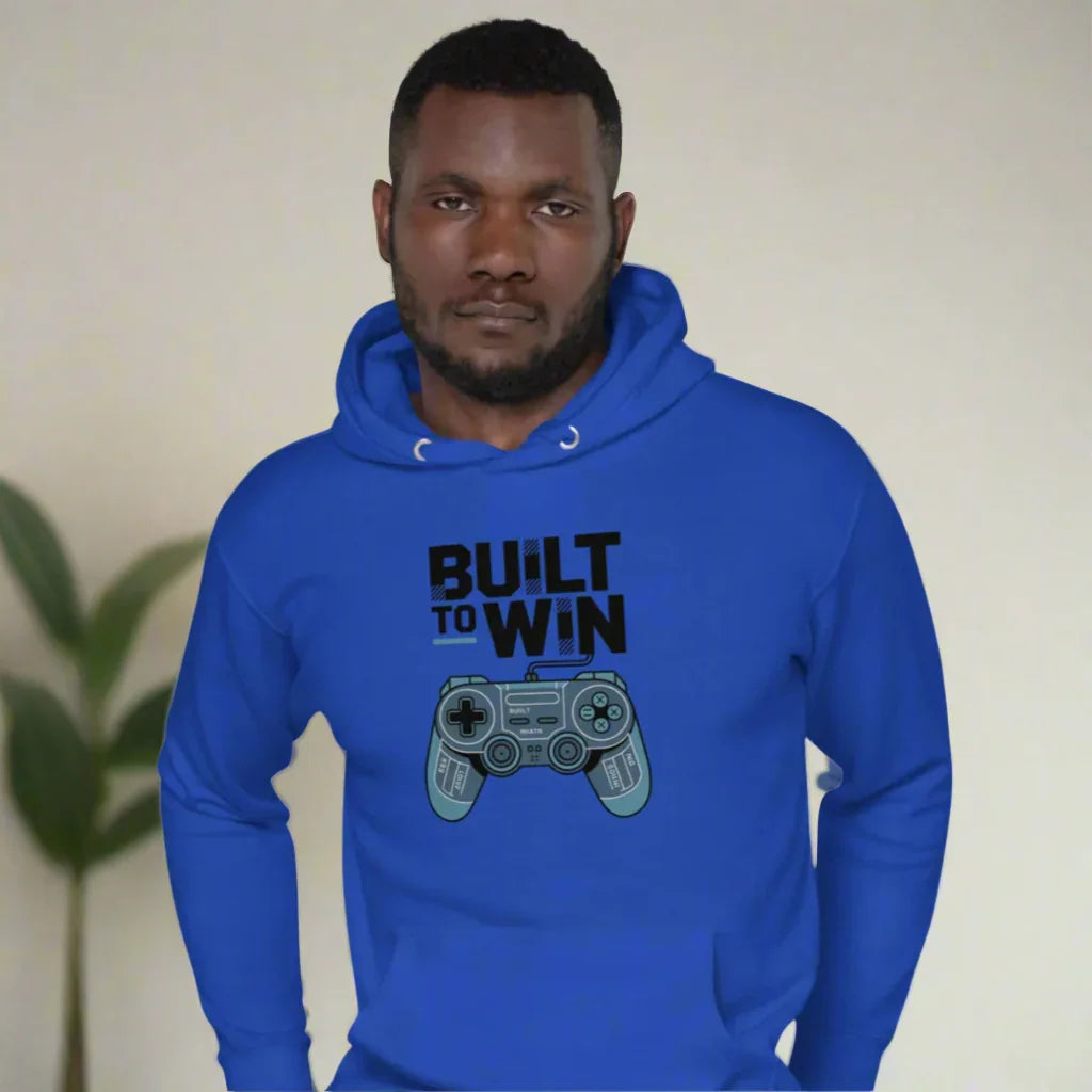 Built to Win Hoodie – Retro Gamer Controller Design - RaZits
