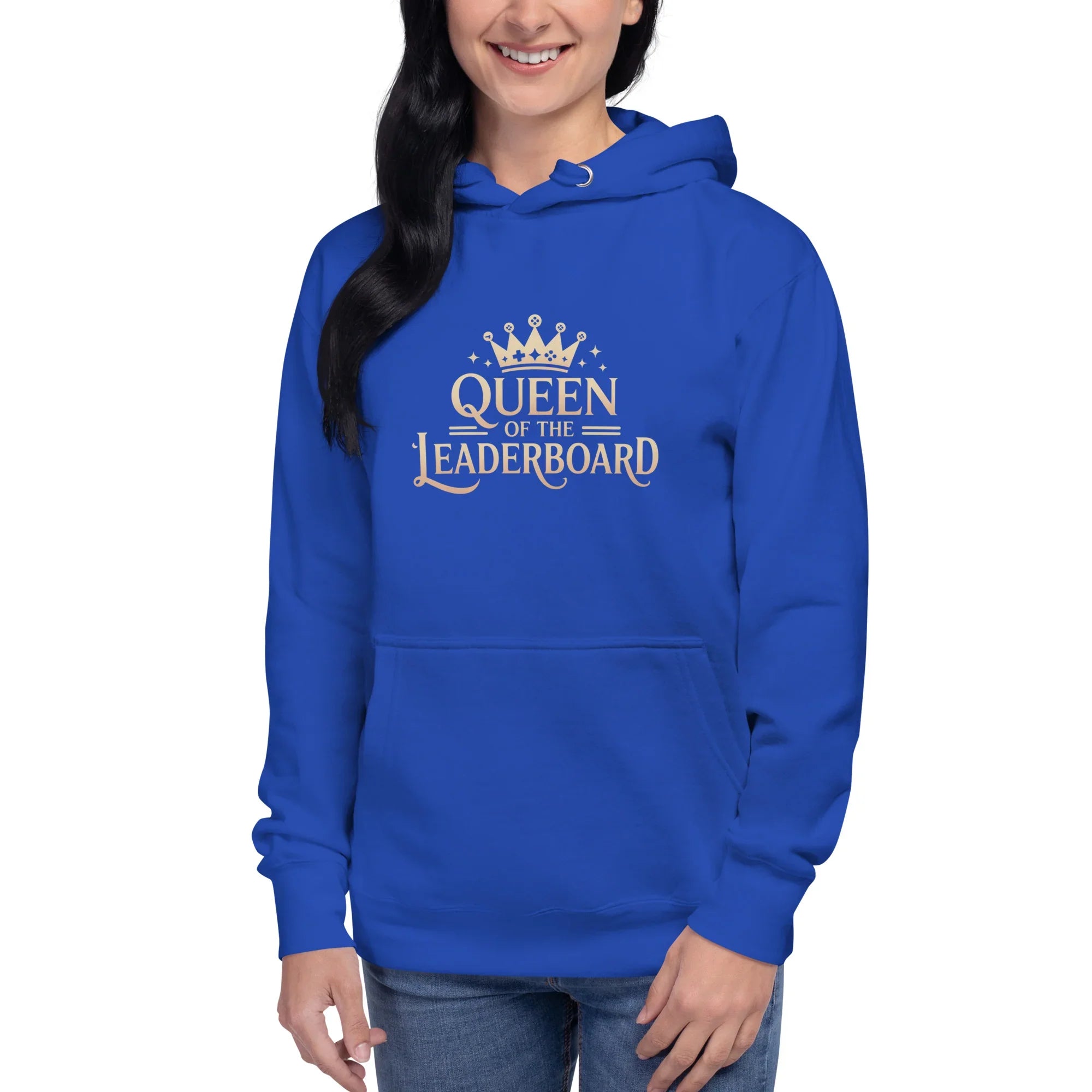 Queen of the Leaderboard Hoodie – Gamer Girl Crown Design - RaZits
