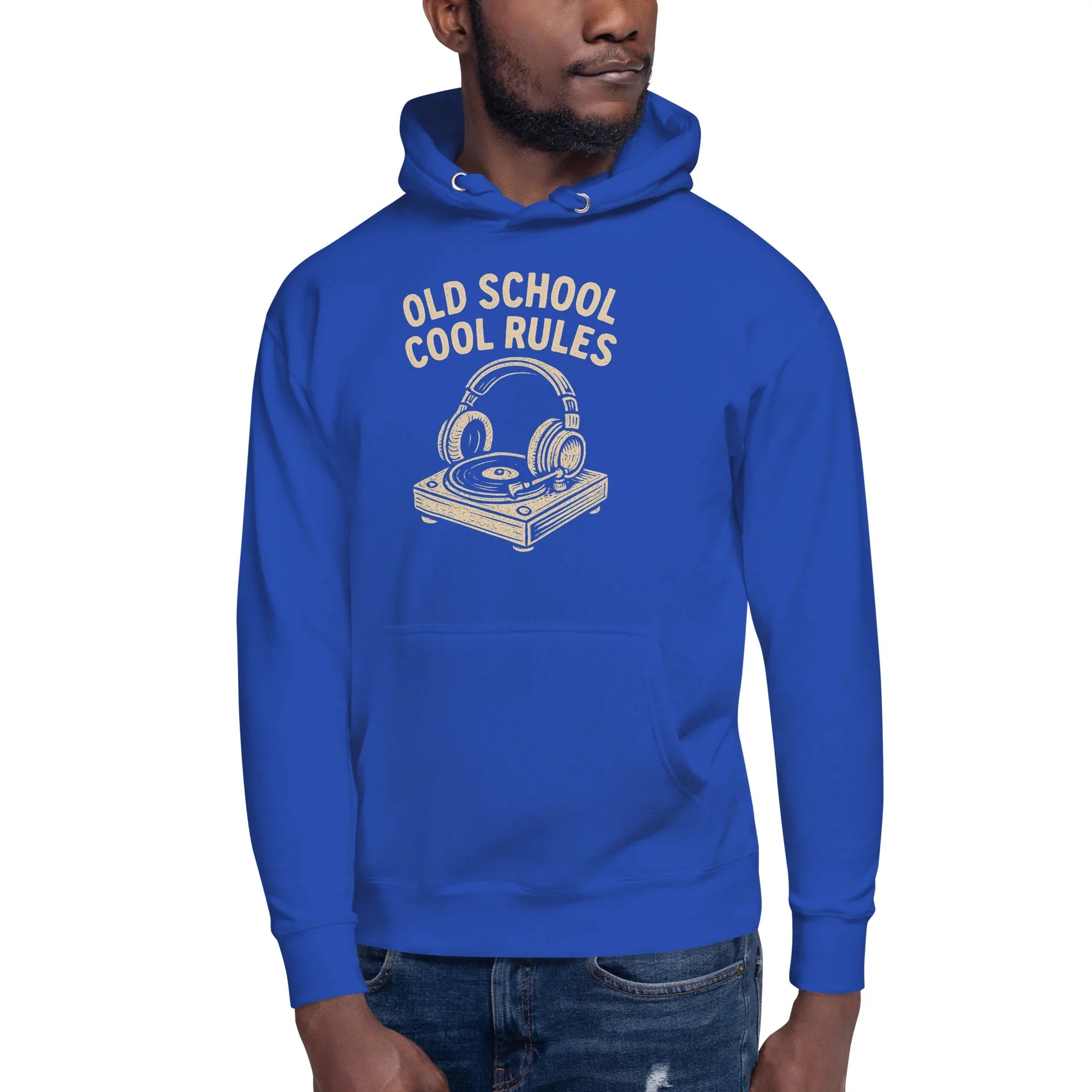 Old School Cool Rules Hoodie – Vintage Turntable Chillwear - RaZits