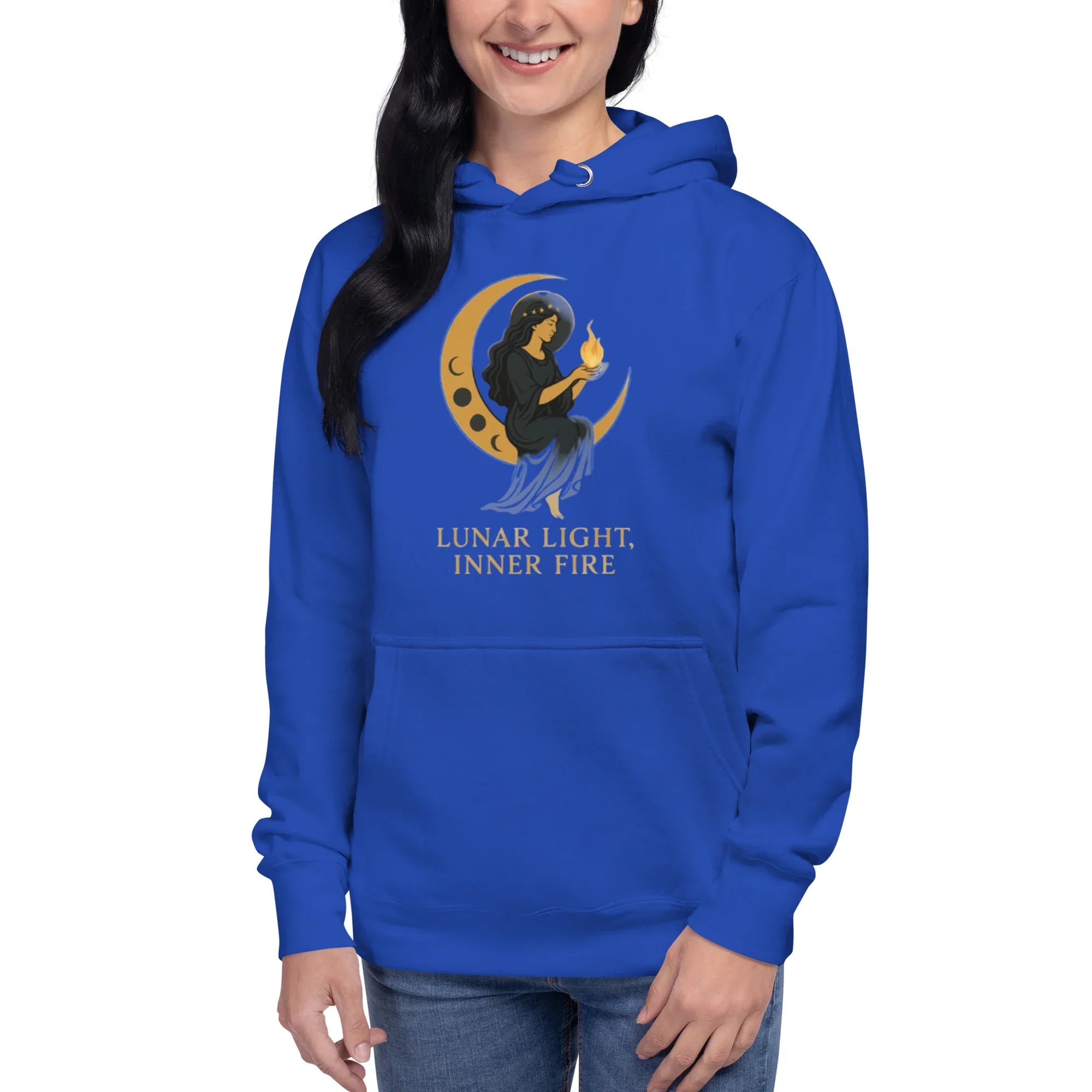 Lunar Light Inner Fire Hoodie – Moon Goddess Art - RaZits