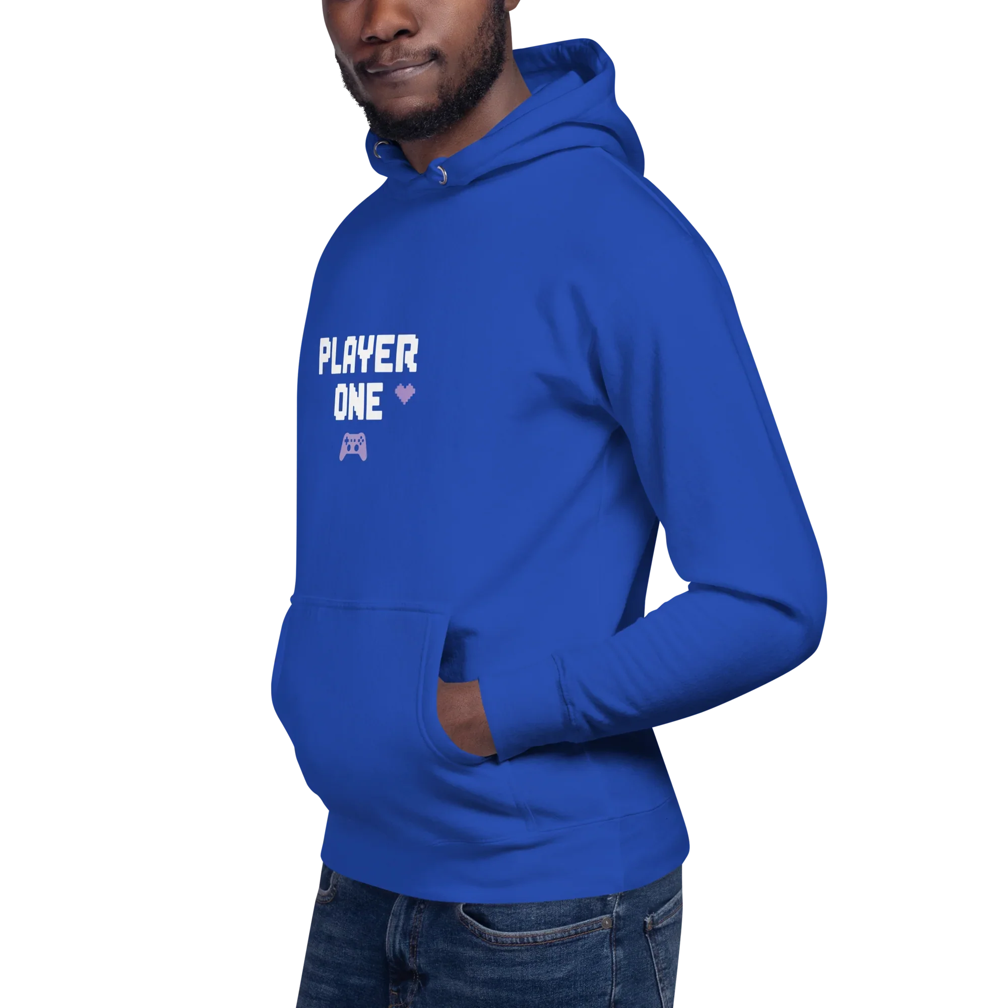 Player One Hoodie – Minimalist Pixel Gamer Design - RaZits
