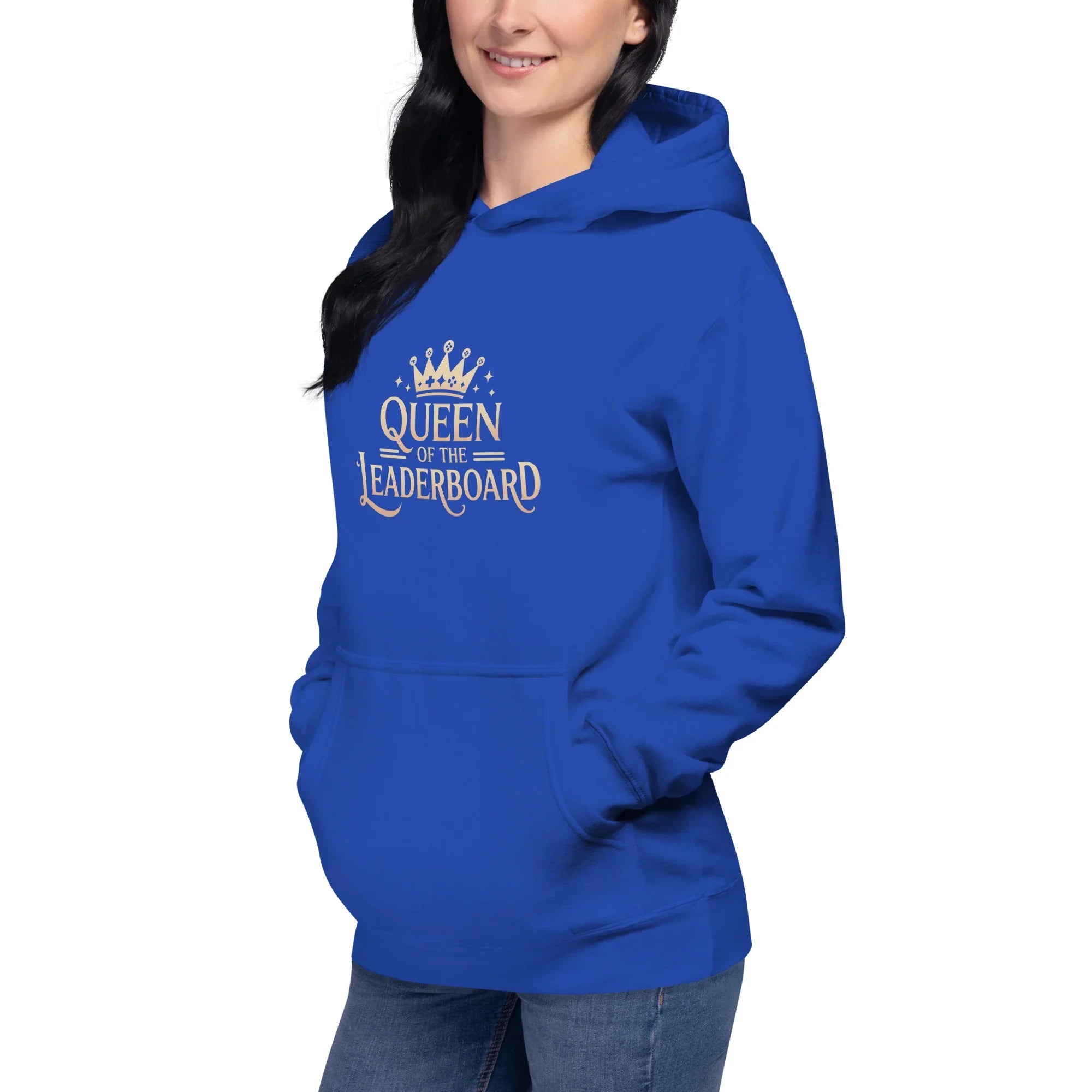 Queen of the Leaderboard Hoodie – Gamer Girl Crown Design - RaZits