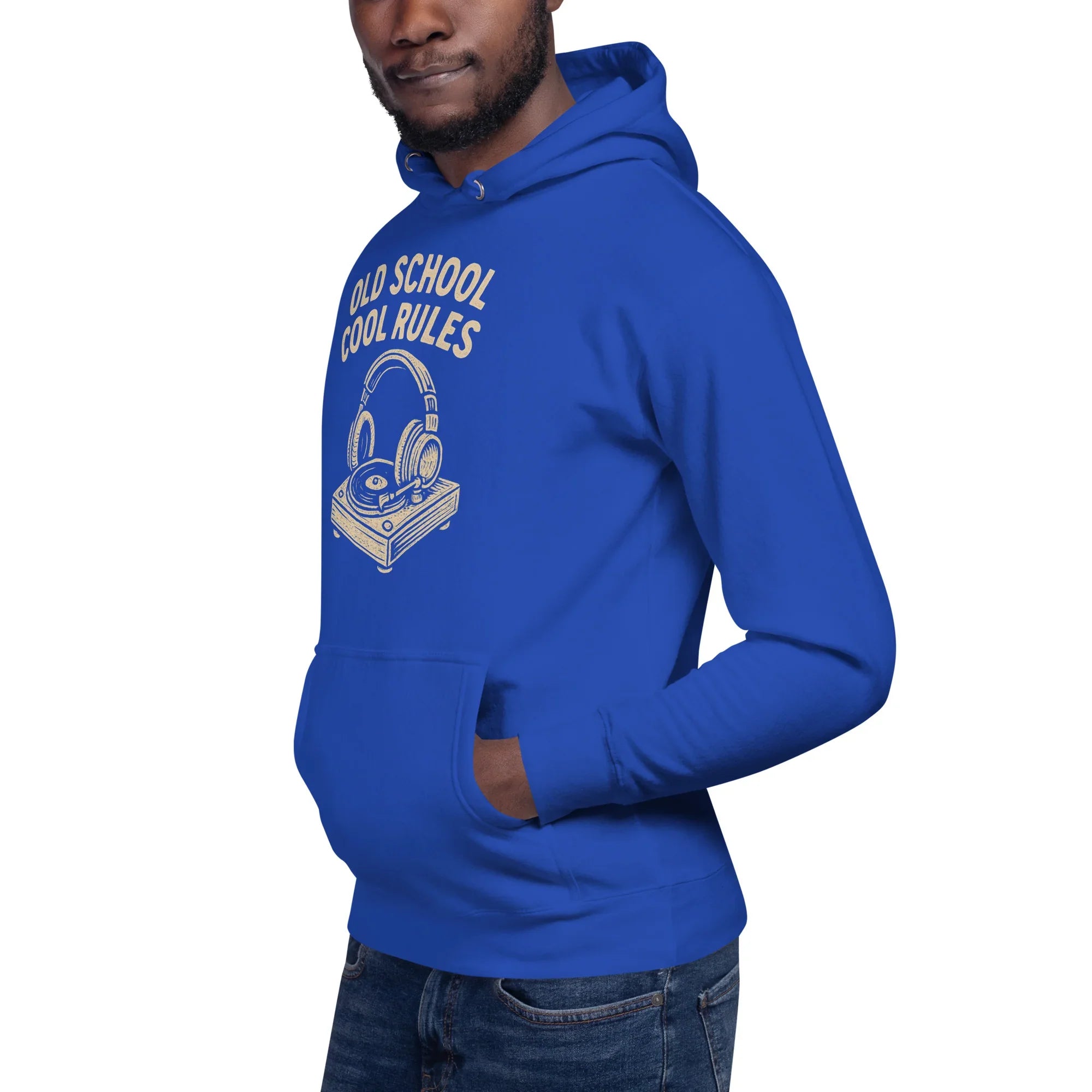Old School Cool Rules Hoodie – Vintage Turntable Chillwear - RaZits