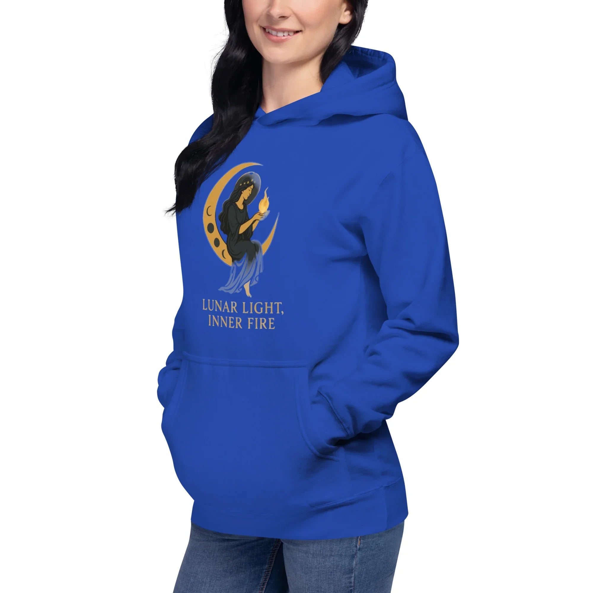Lunar Light Inner Fire Hoodie – Moon Goddess Art - RaZits