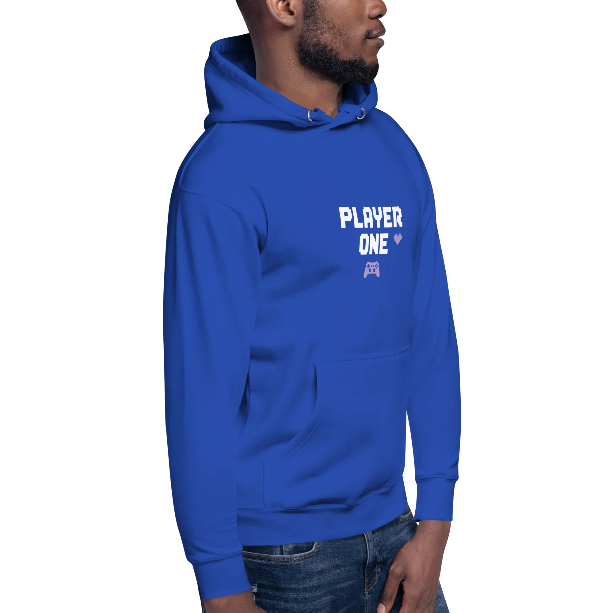 Player One Hoodie – Minimalist Pixel Gamer Design - RaZits