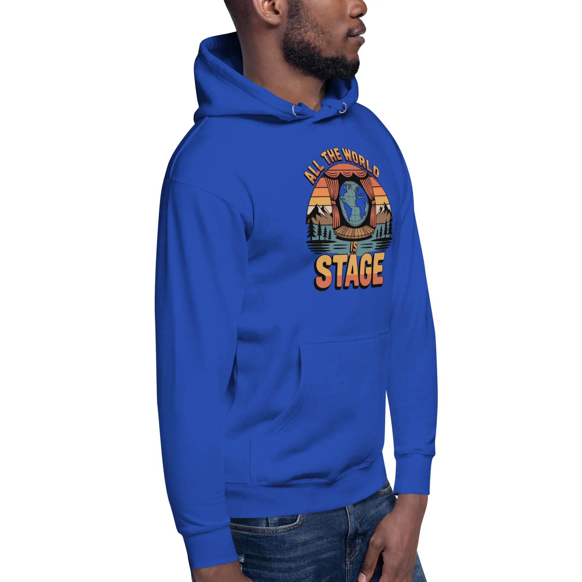 All The World Is Stage Hoodie – Retro Theater Quote - RaZits