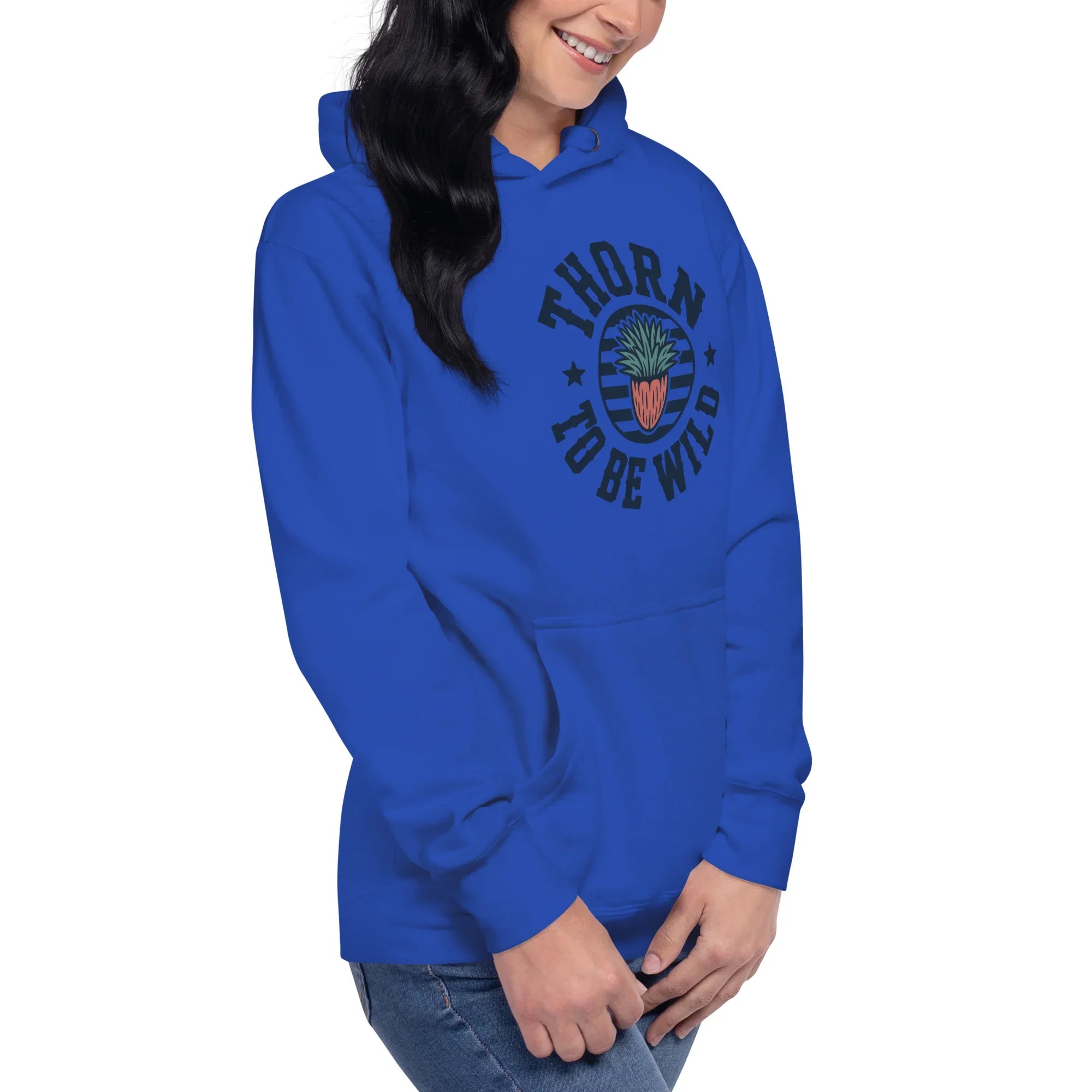 Cactus Hoodie – Thorn to Be Wild Funny Botanical Pullover - RaZits