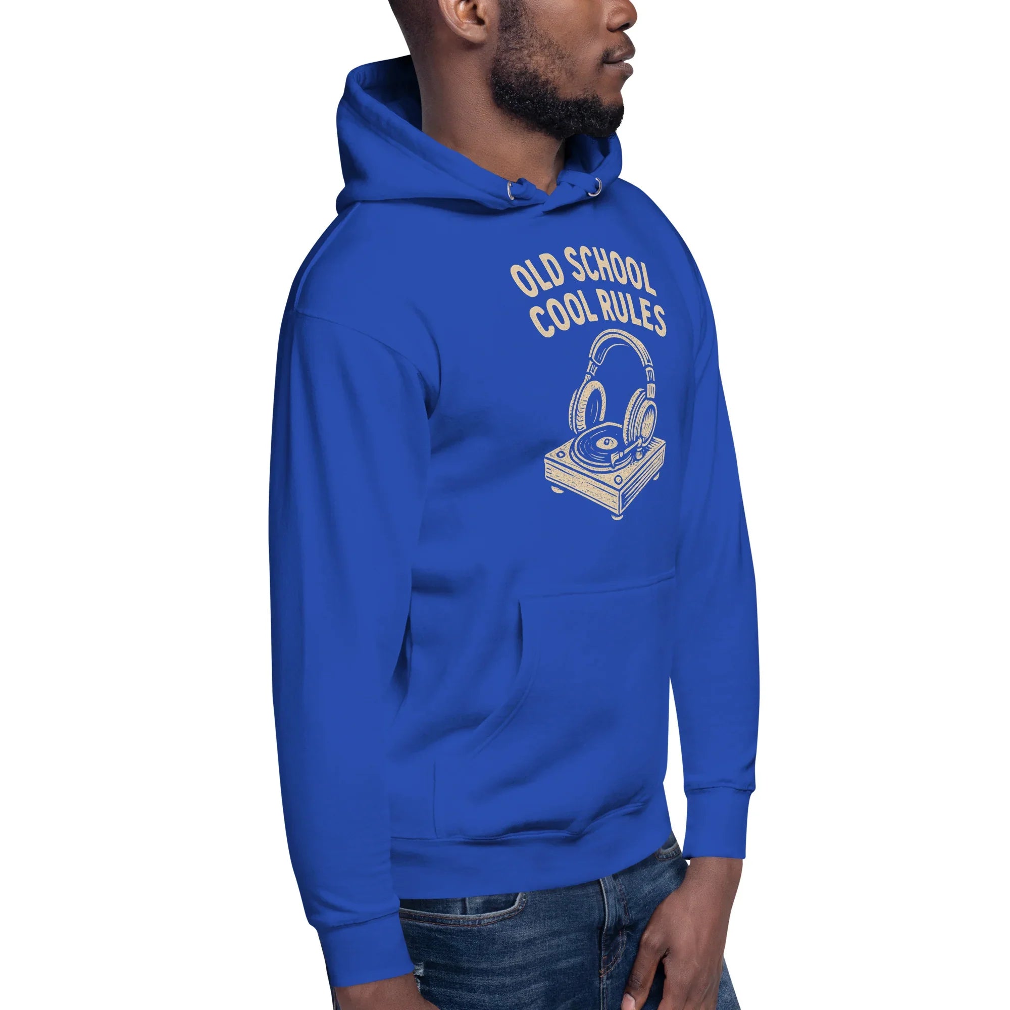 Old School Cool Rules Hoodie – Vintage Turntable Chillwear - RaZits